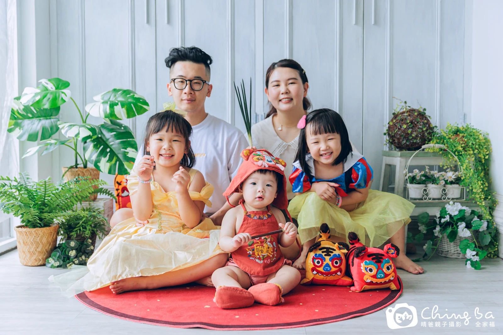 安的台中小家庭抓周拍攝現場