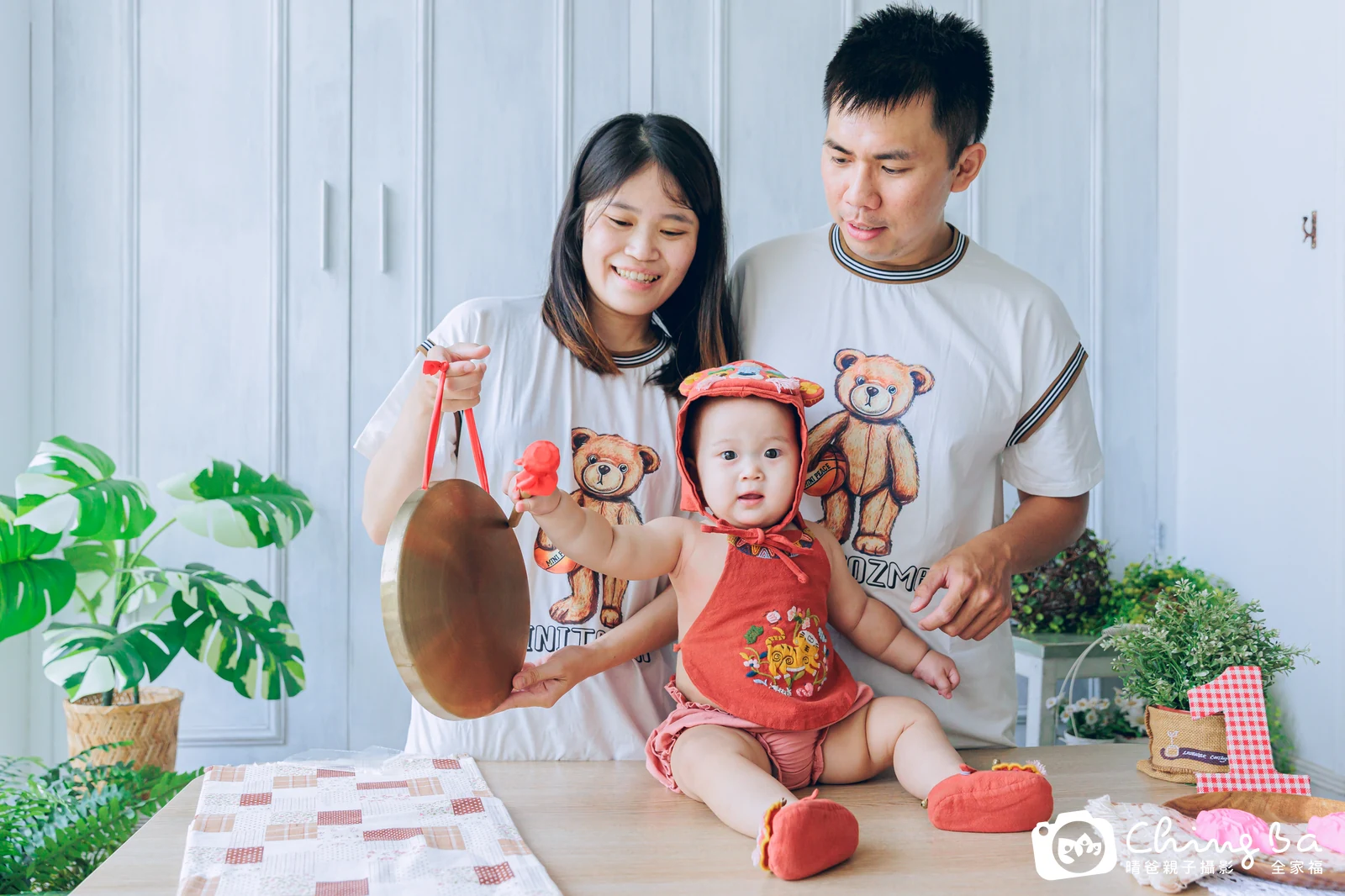 筑筑的台中小家庭抓周拍攝現場