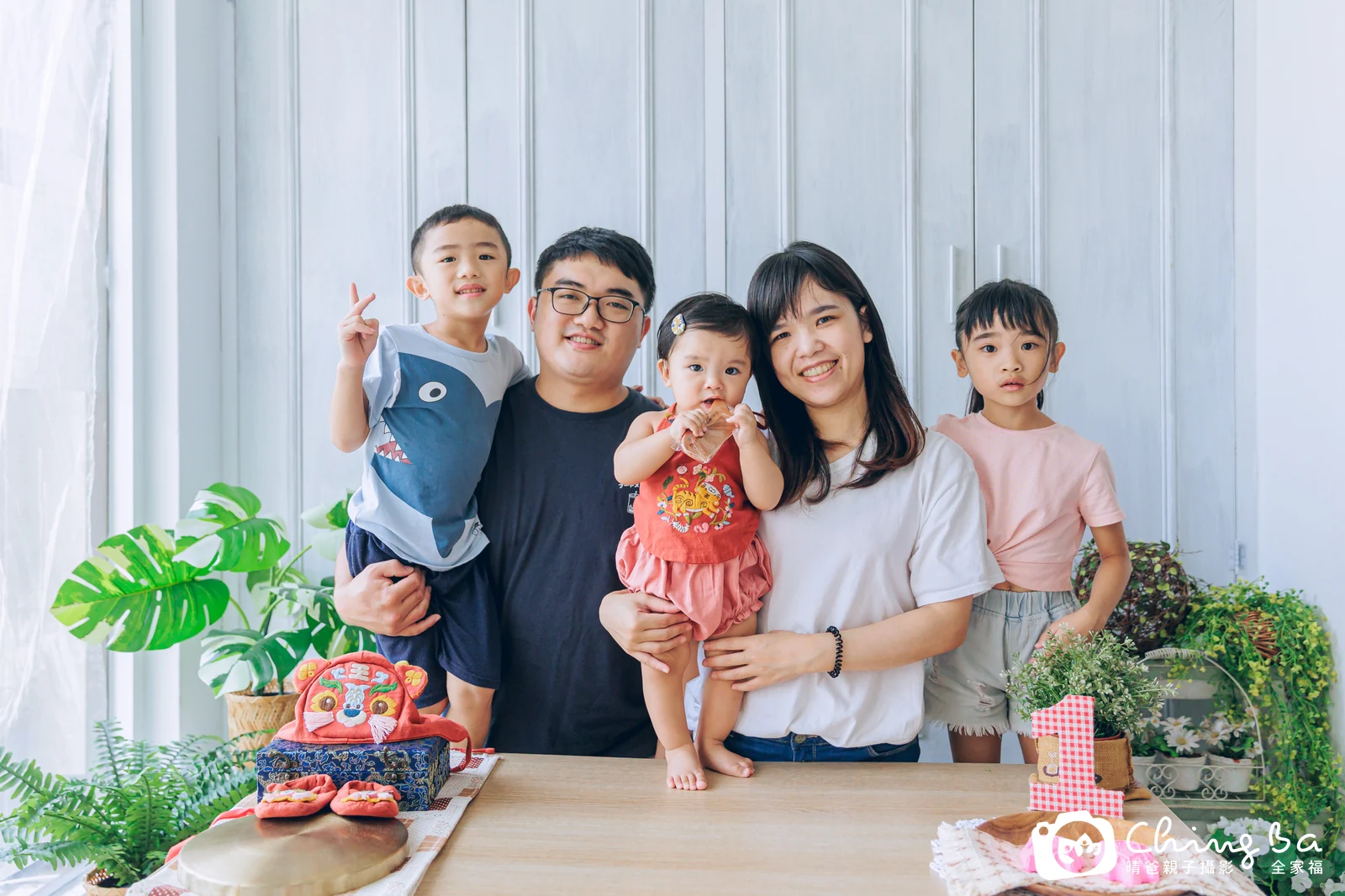 妍妍的台中小家庭抓周拍攝現場