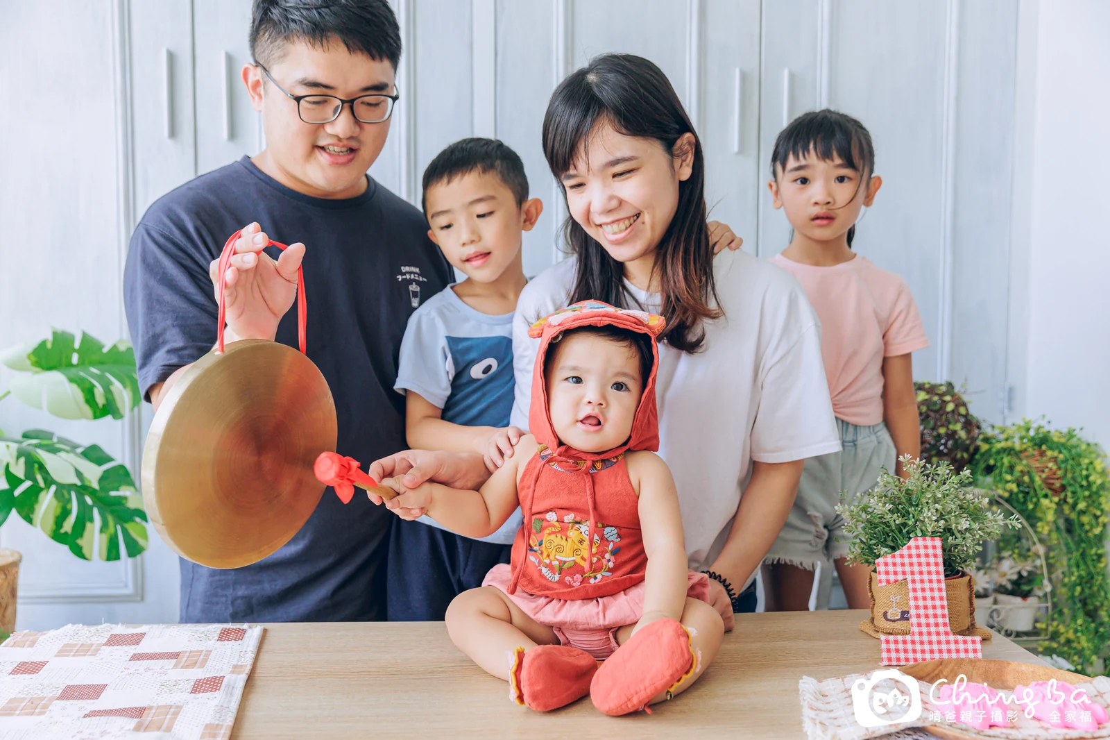 妍妍的台中小家庭抓周拍攝現場