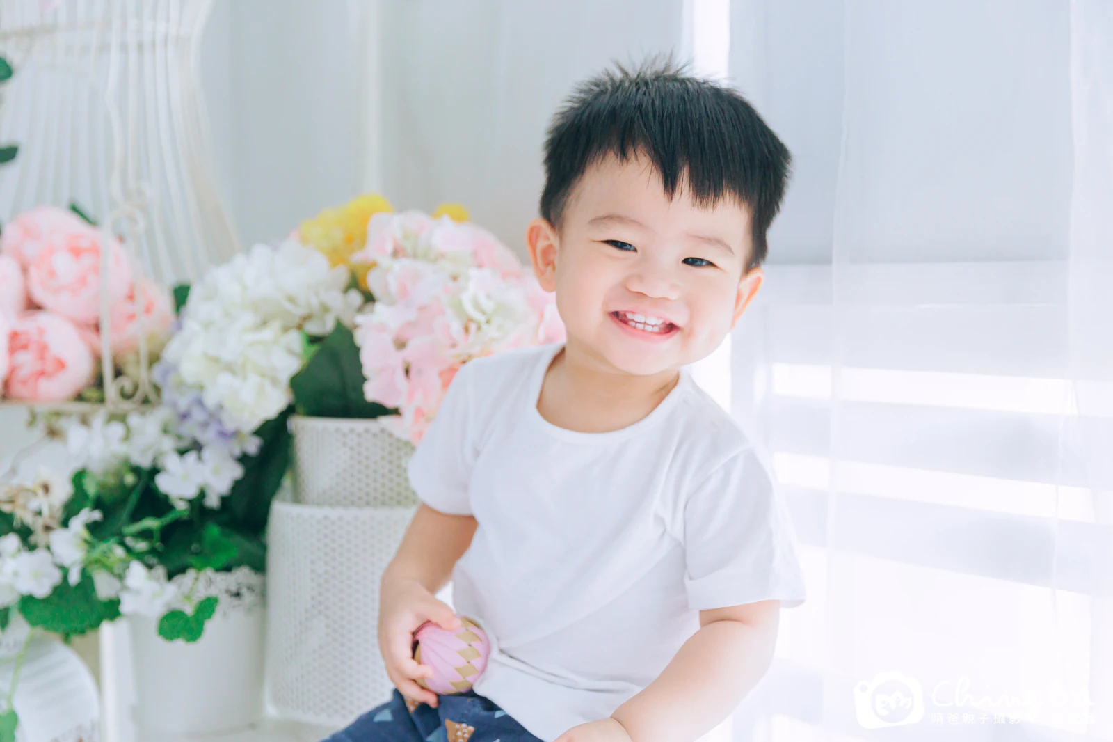 泓泓的台中小家庭抓周拍攝現場