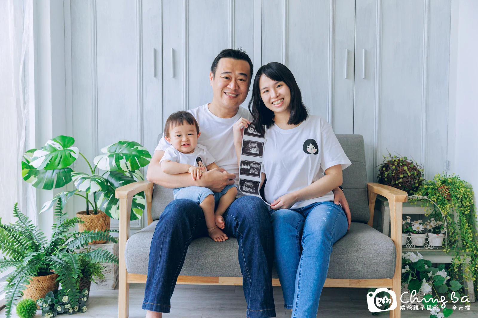 牛牛的台中小家庭抓周拍攝現場