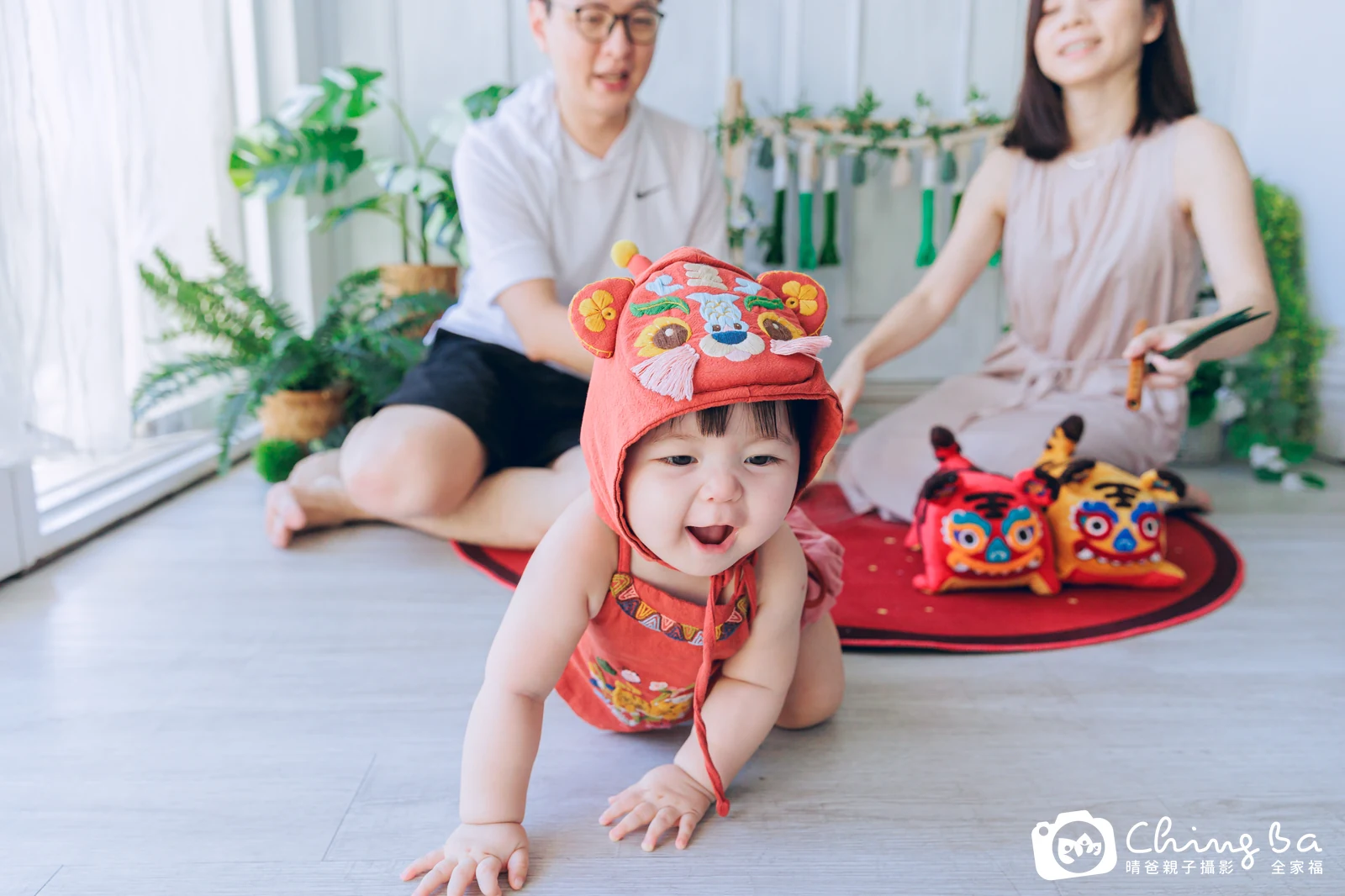 萌萌的台中小家庭抓周拍攝現場