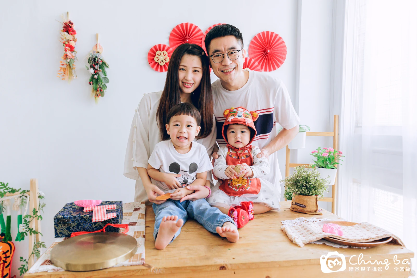 晴晴的台中小家庭抓周拍攝現場