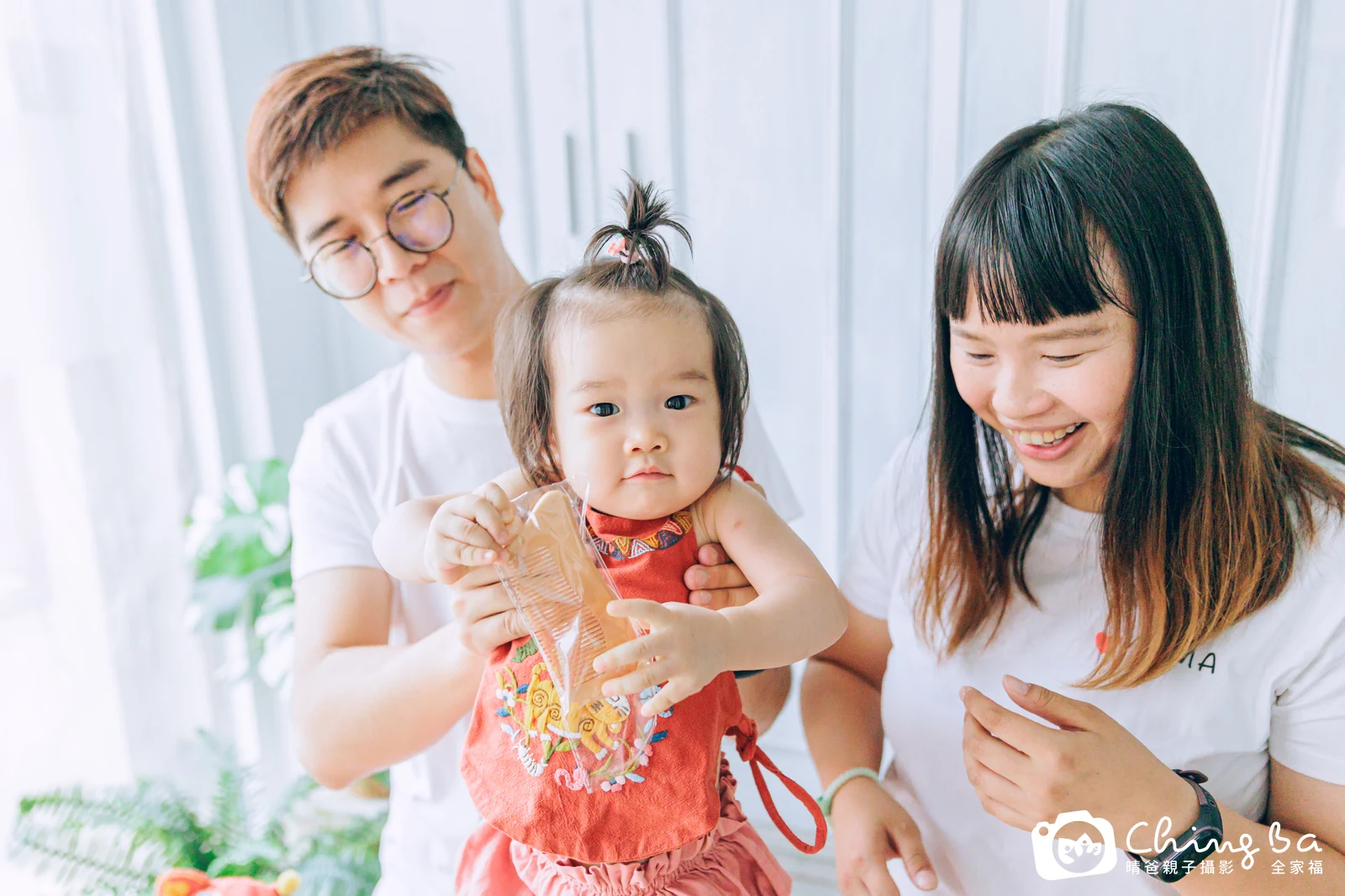 桐桐的台中小家庭抓周拍攝現場