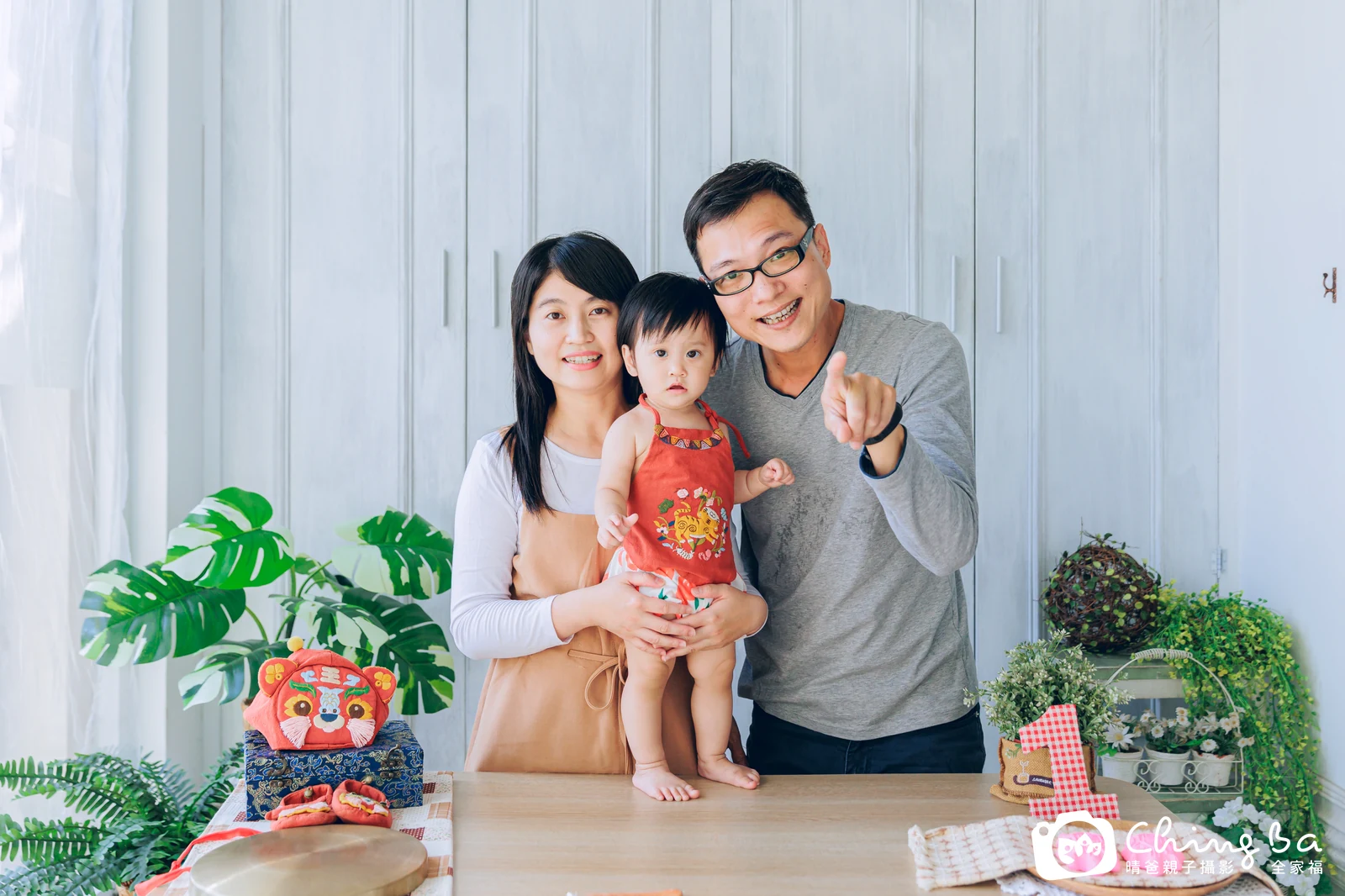 小茉莉的台中小家庭抓周拍攝現場