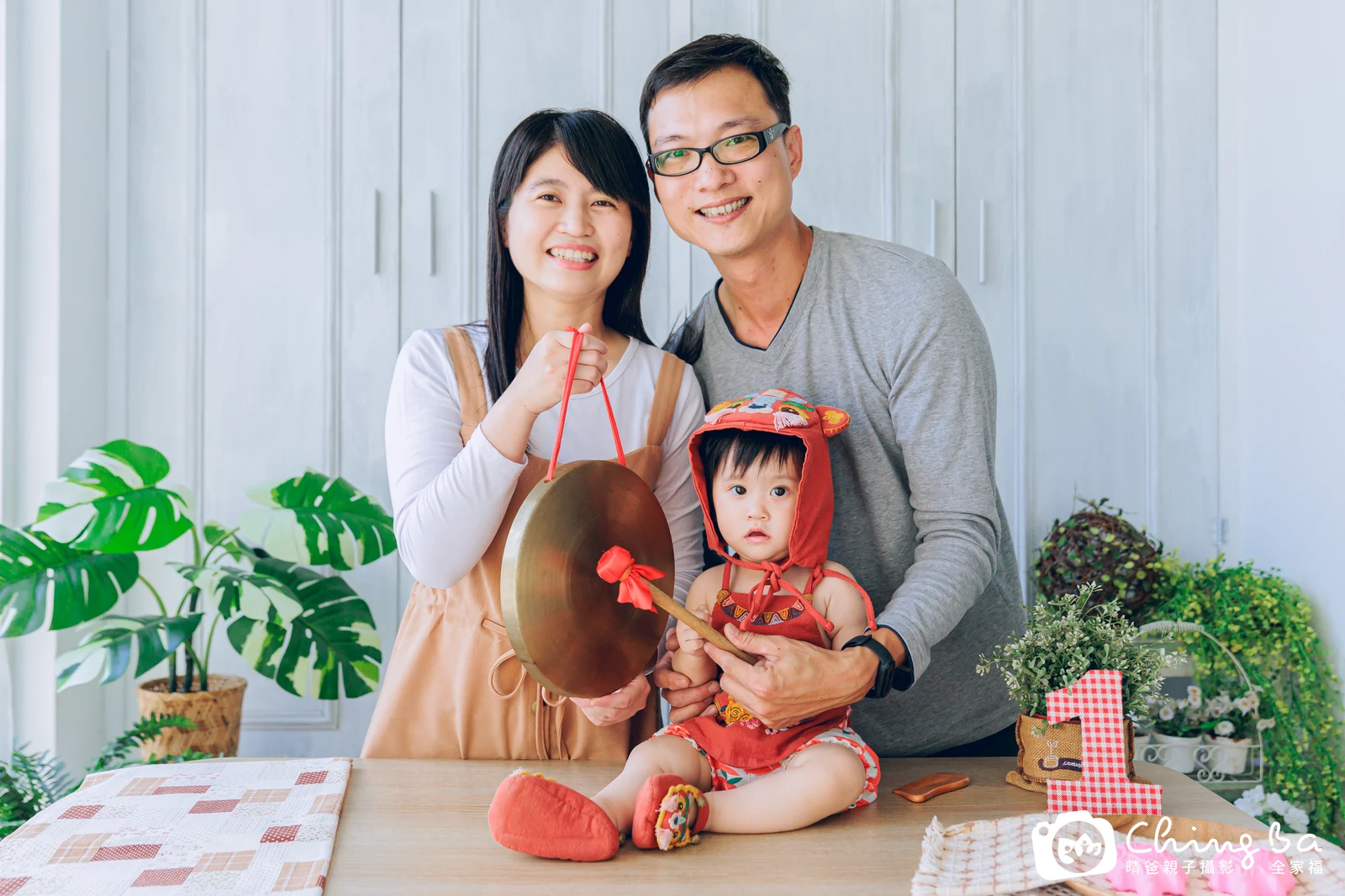 小茉莉的台中小家庭抓周拍攝現場