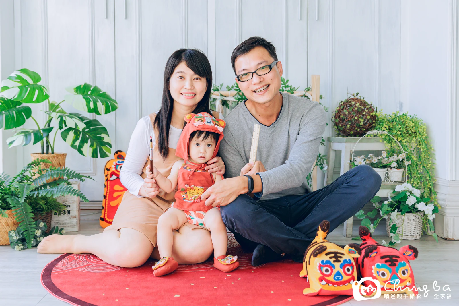 小茉莉的台中小家庭抓周拍攝現場
