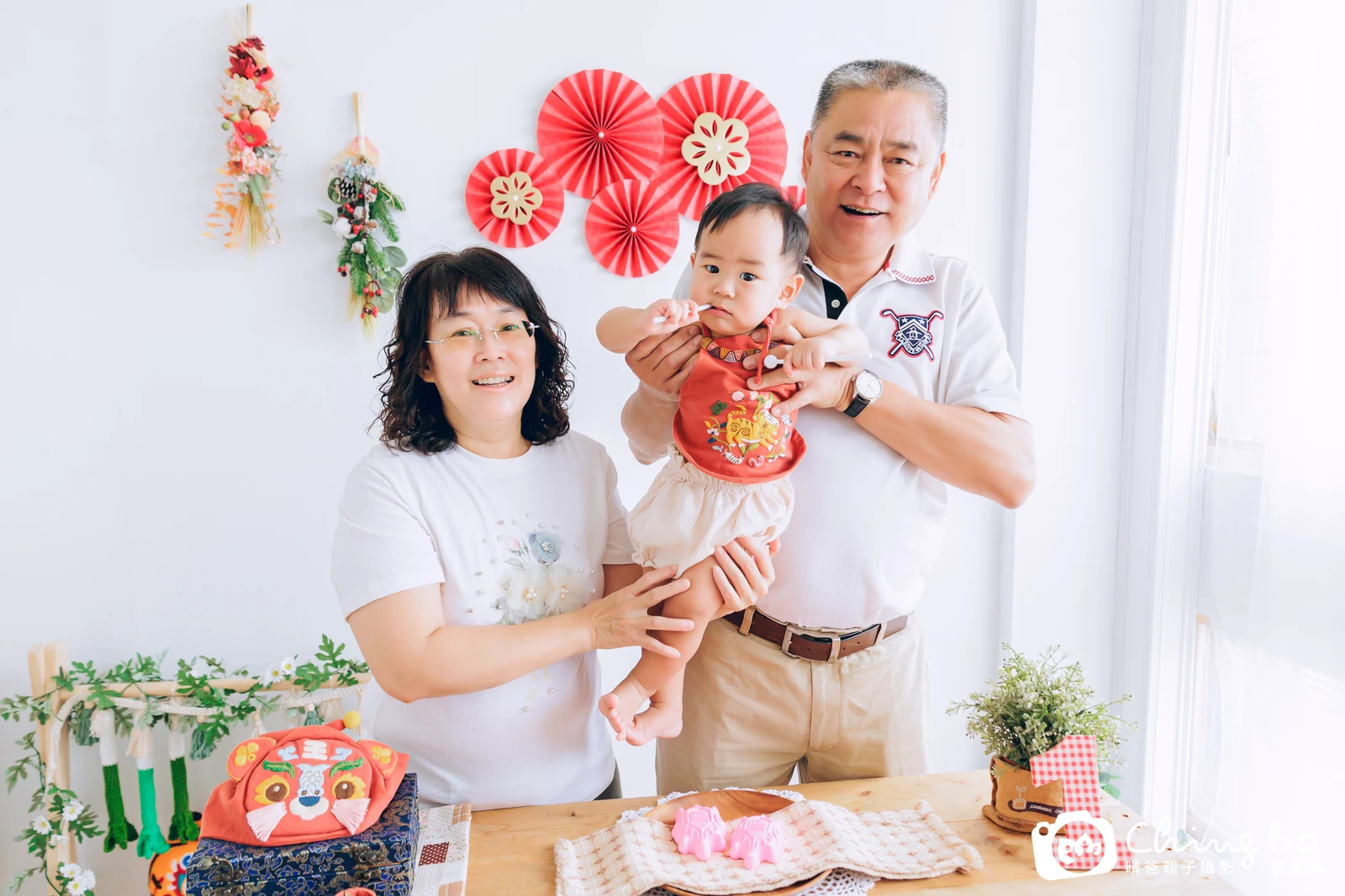 騰騰的台中小家庭抓周拍攝現場