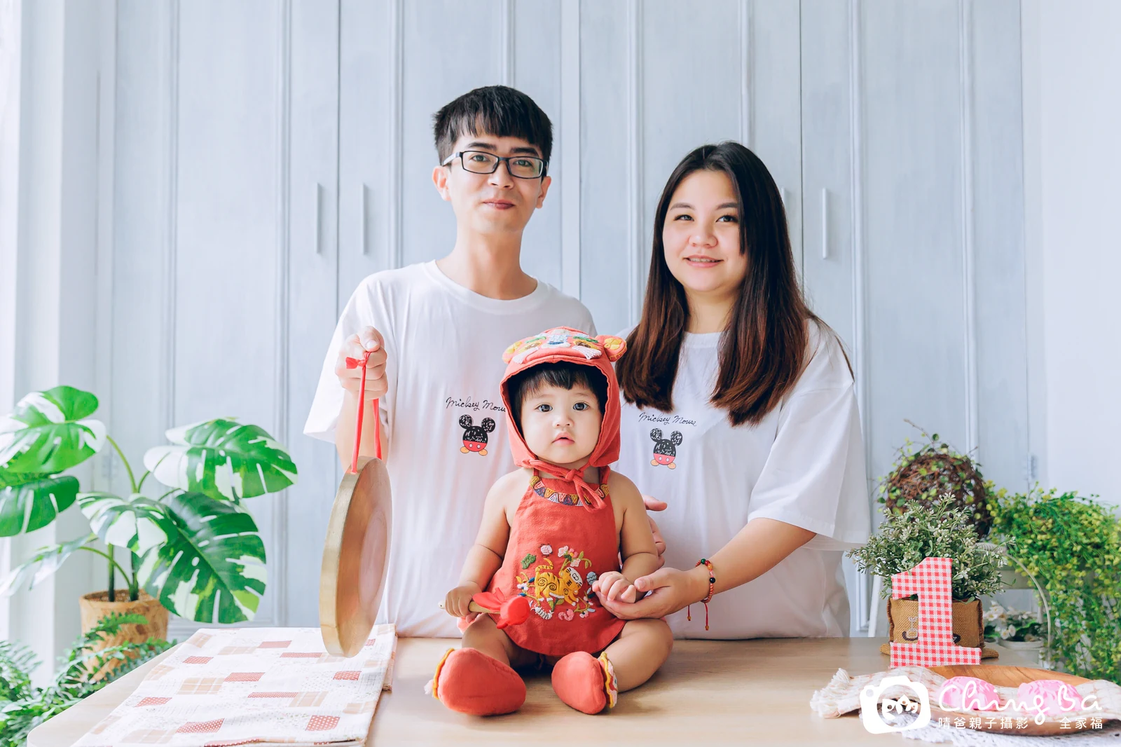 香香的台中小家庭抓周拍攝現場