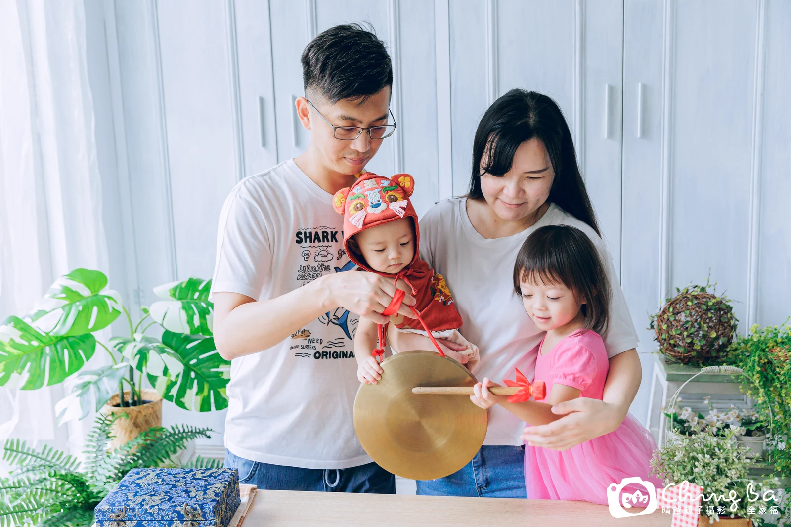 宸宸的台中小家庭抓周拍攝現場
