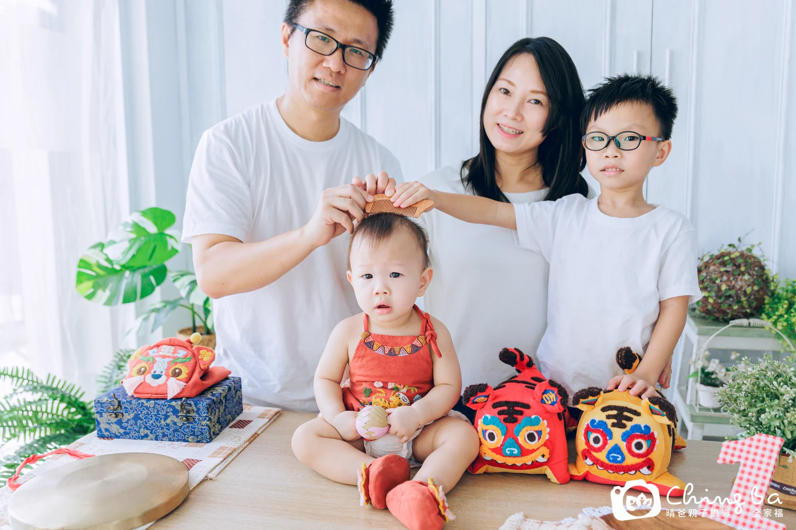 秉秉的台中小家庭抓周拍攝現場