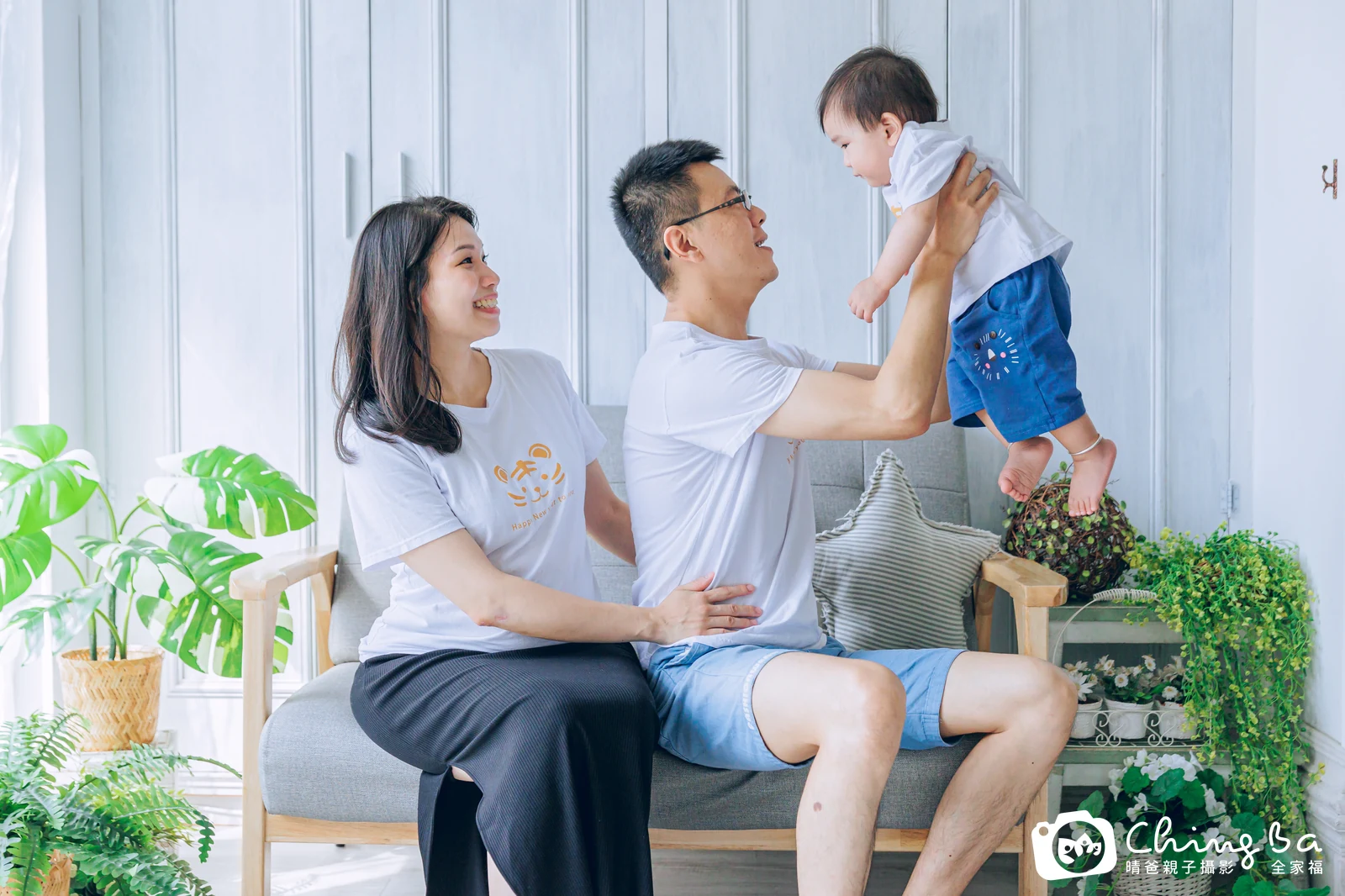 小旭的台中小家庭抓周拍攝現場
