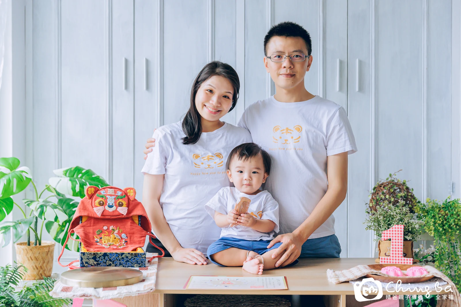 小旭的台中小家庭抓周拍攝現場