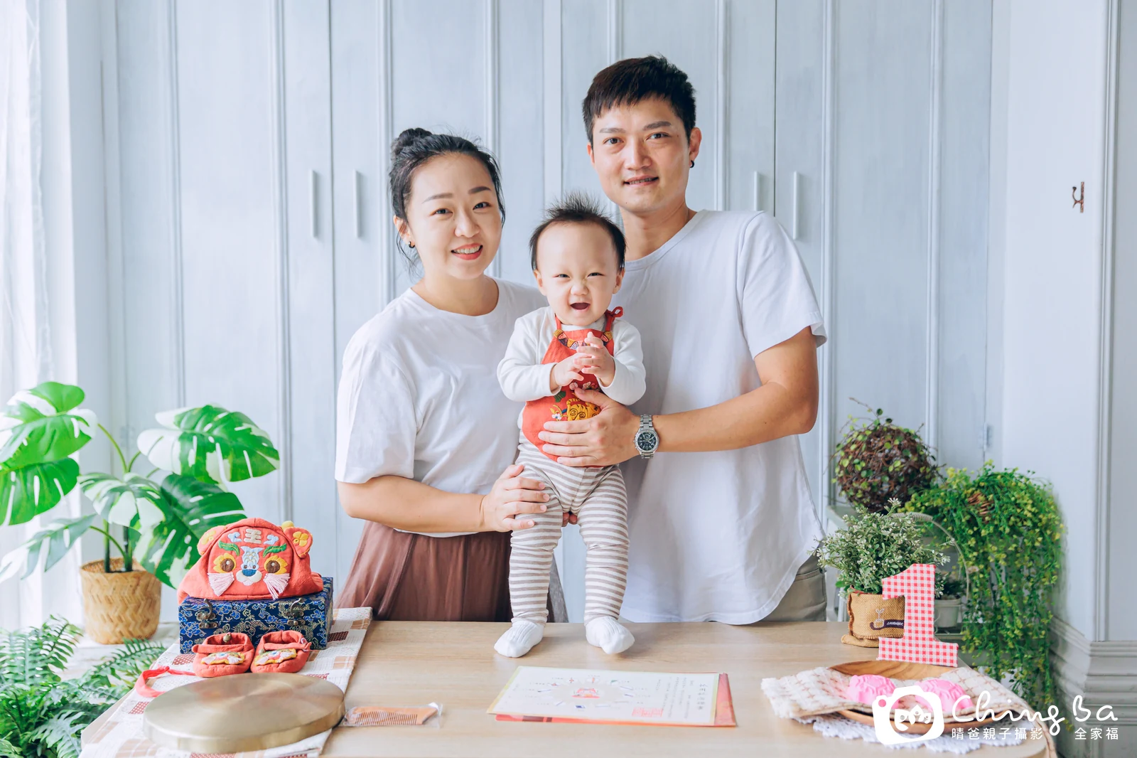 輔在台中拍小家庭抓周的珍貴一刻