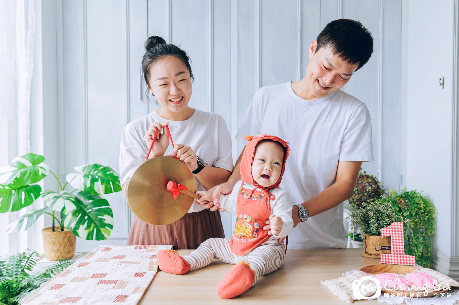 輔在台中拍小家庭抓周的珍貴一刻