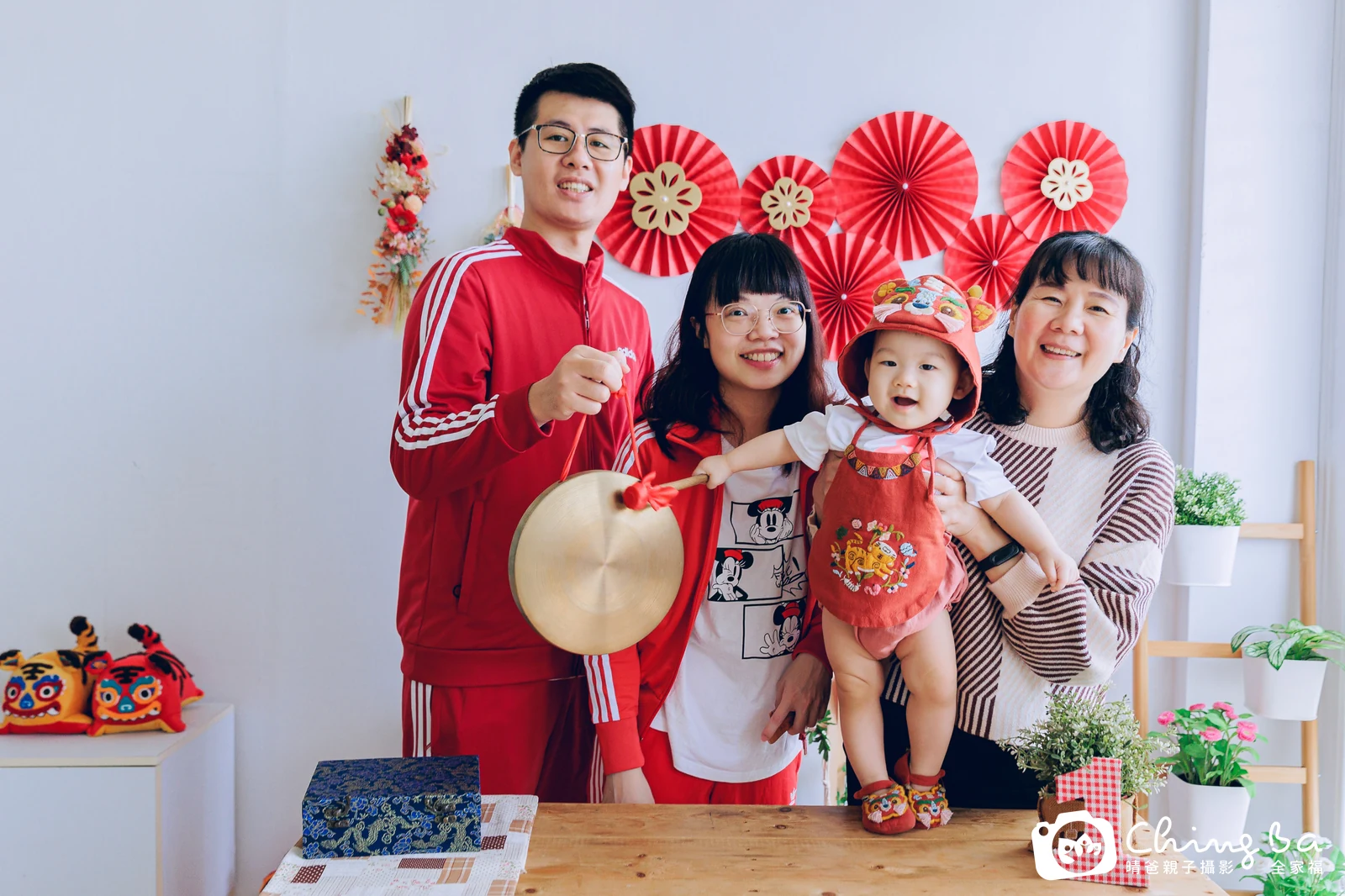 波波的台中小家庭抓周拍攝現場