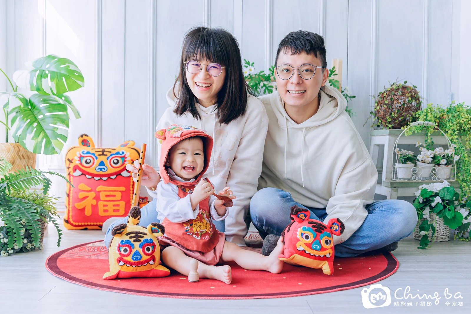 芸的台中小家庭抓周拍攝現場