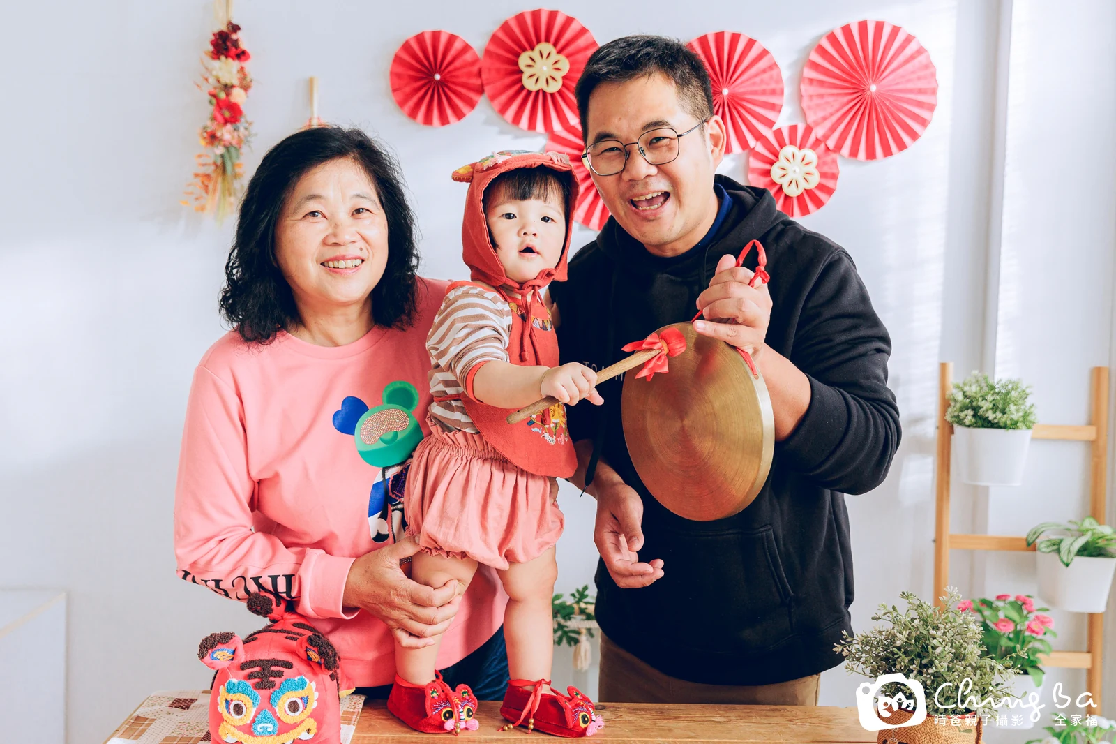 包子的台中小家庭抓周拍攝現場