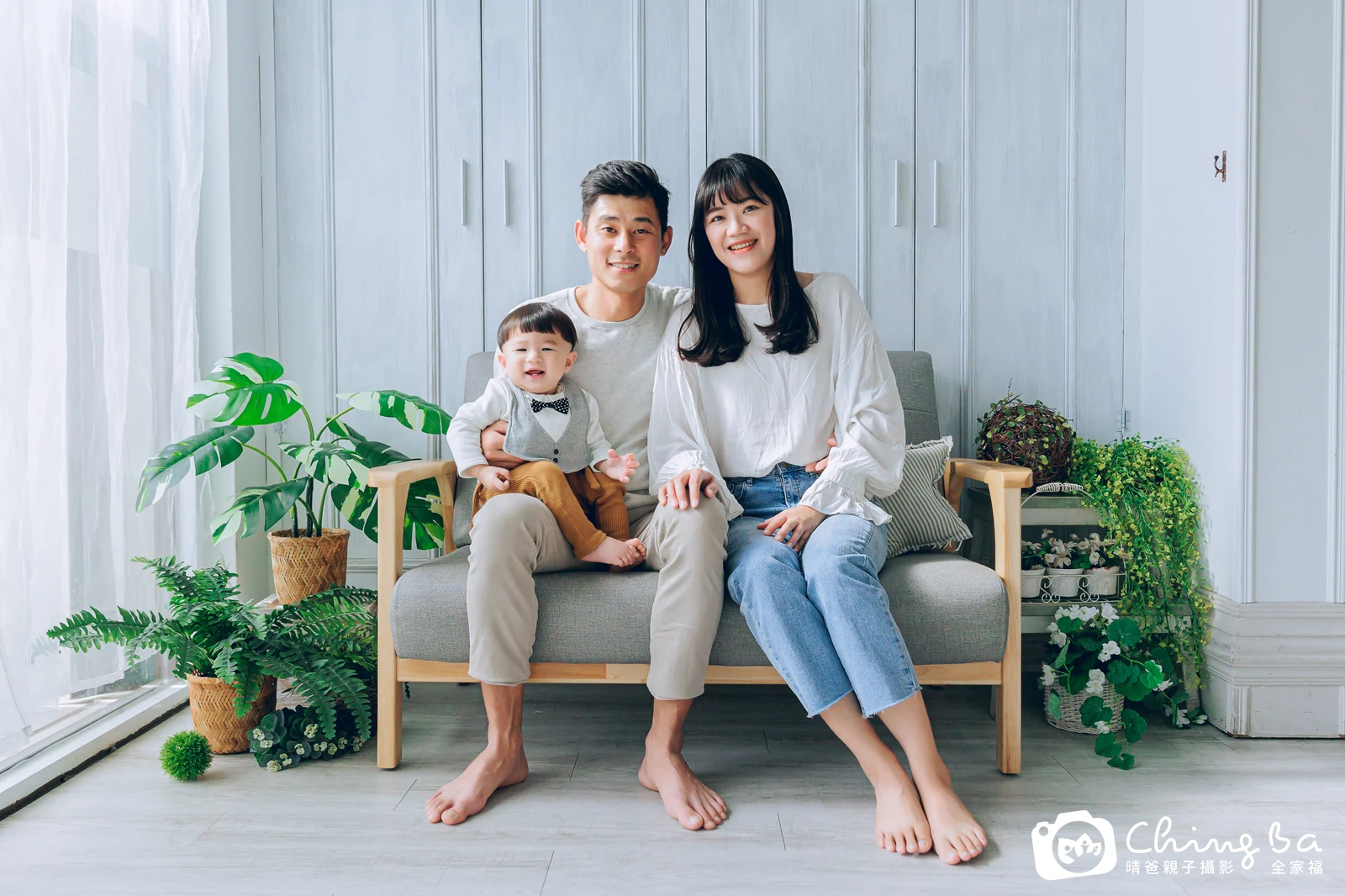 蛋捲 1 歲寶貝 台中小家庭抓周紀念照｜晴爸親子攝影