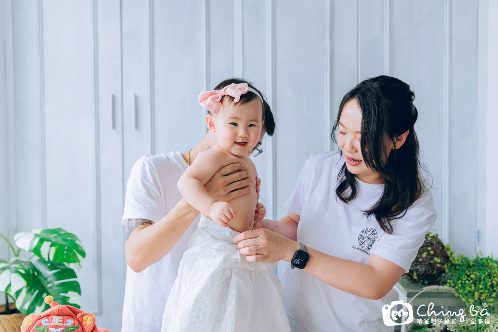 妞妞的台中小家庭抓周拍攝現場