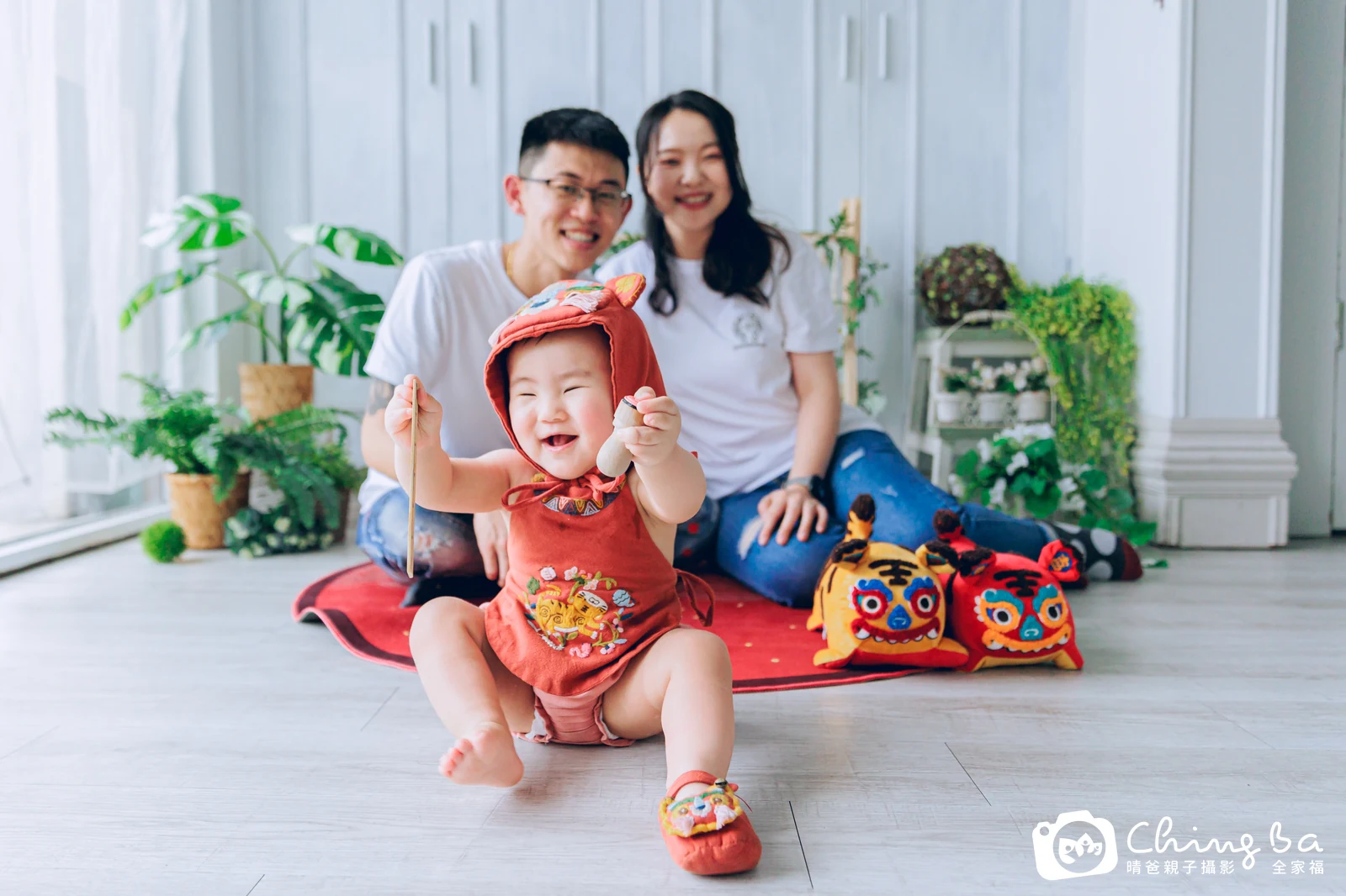 妞妞的台中小家庭抓周拍攝現場