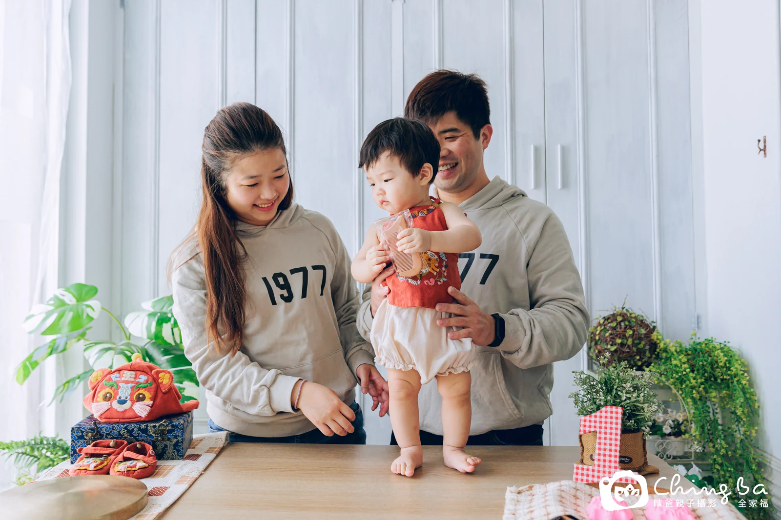 小肉包的抓周時光——晴爸親子攝影