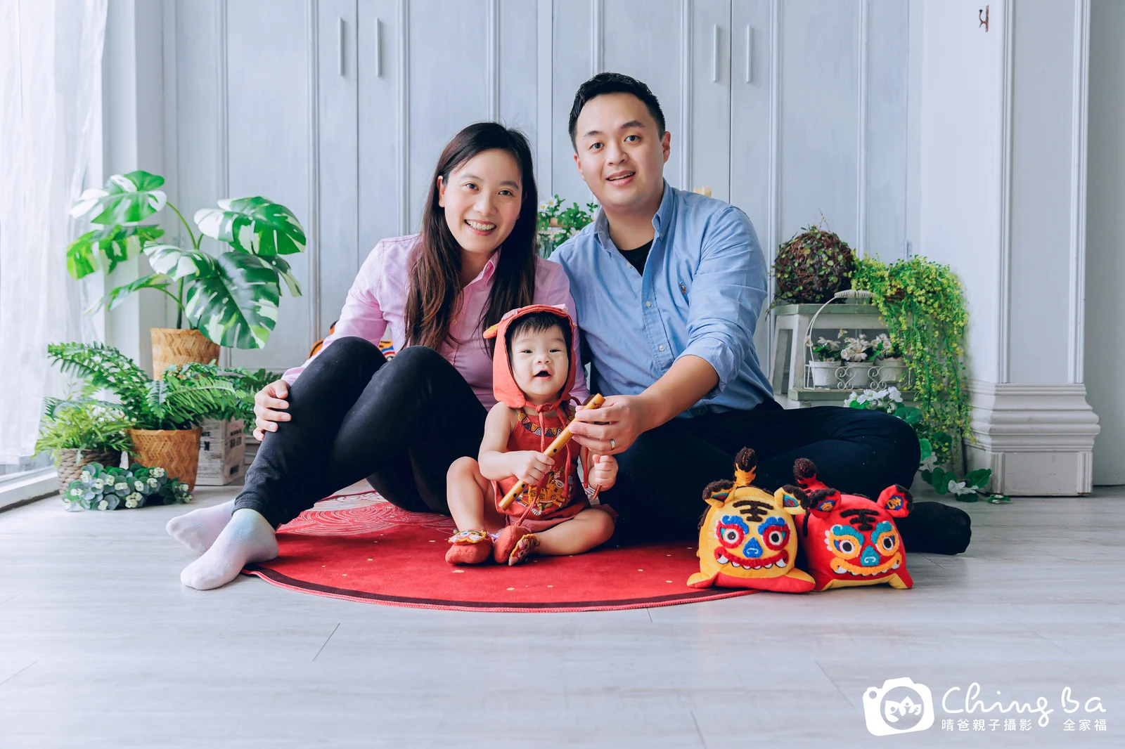 小璦的台中小家庭抓周拍攝現場