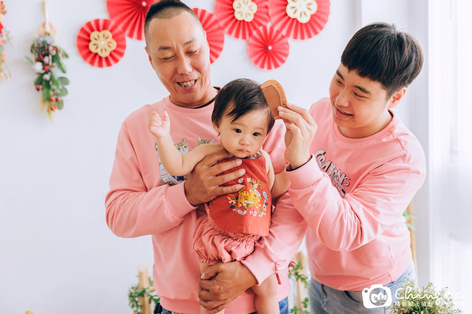 心的台中小家庭抓周拍攝現場