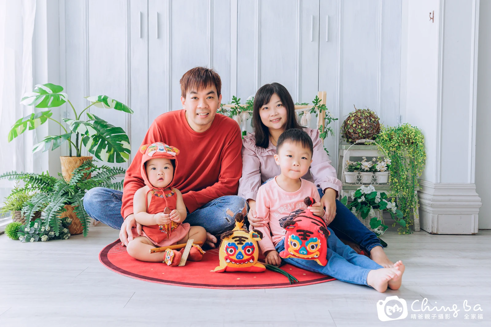 芸的台中小家庭抓周拍攝現場