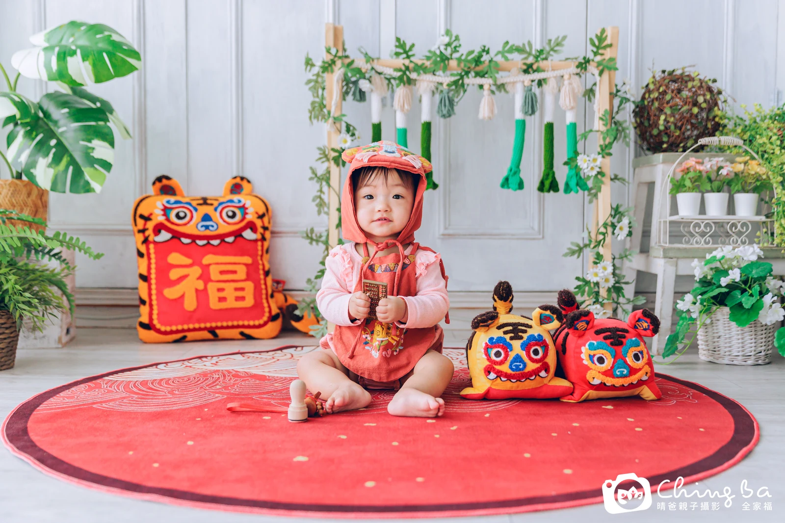 妤的台中小家庭抓周拍攝現場