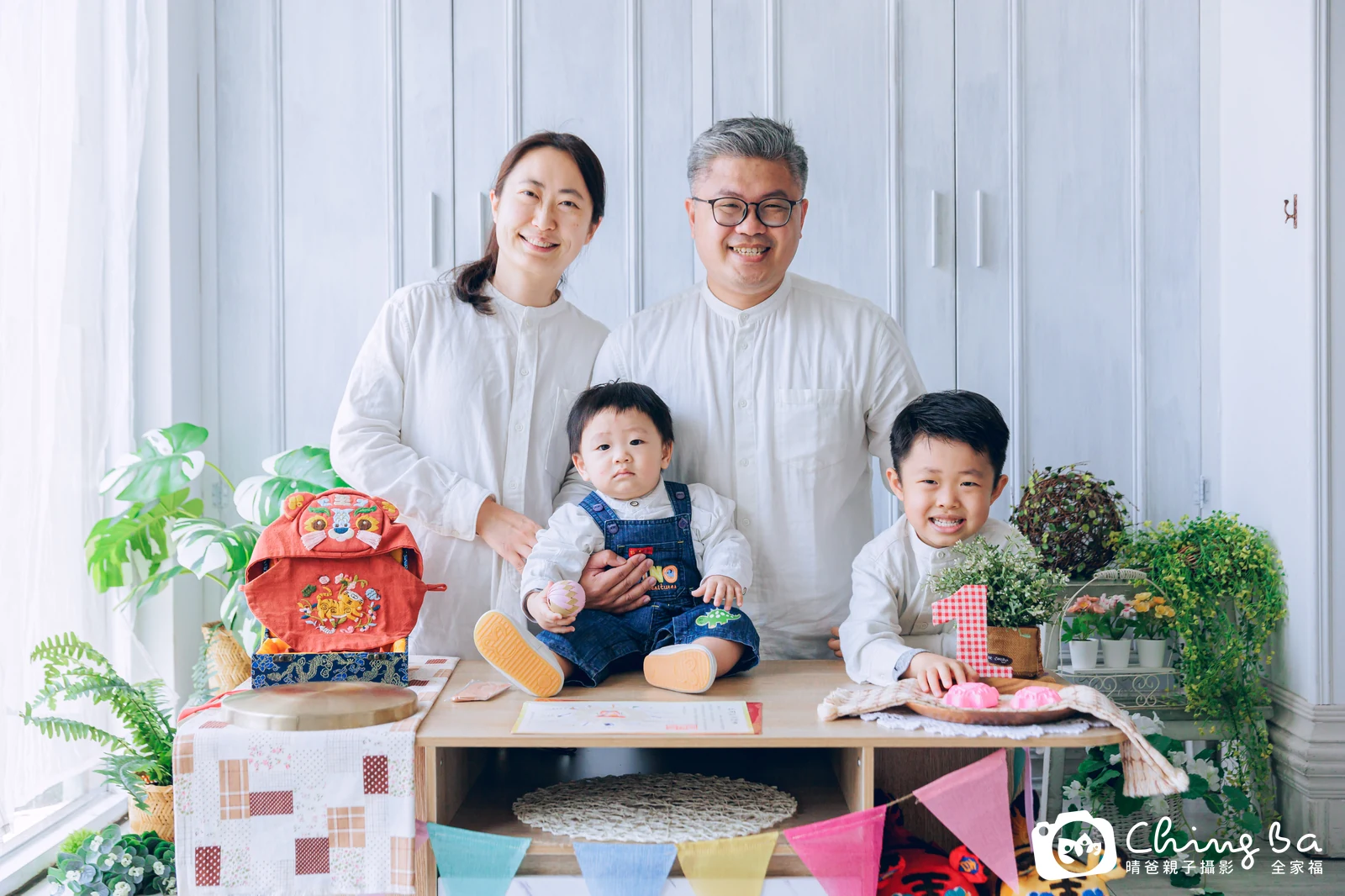 亮亮的台中小家庭抓周拍攝現場