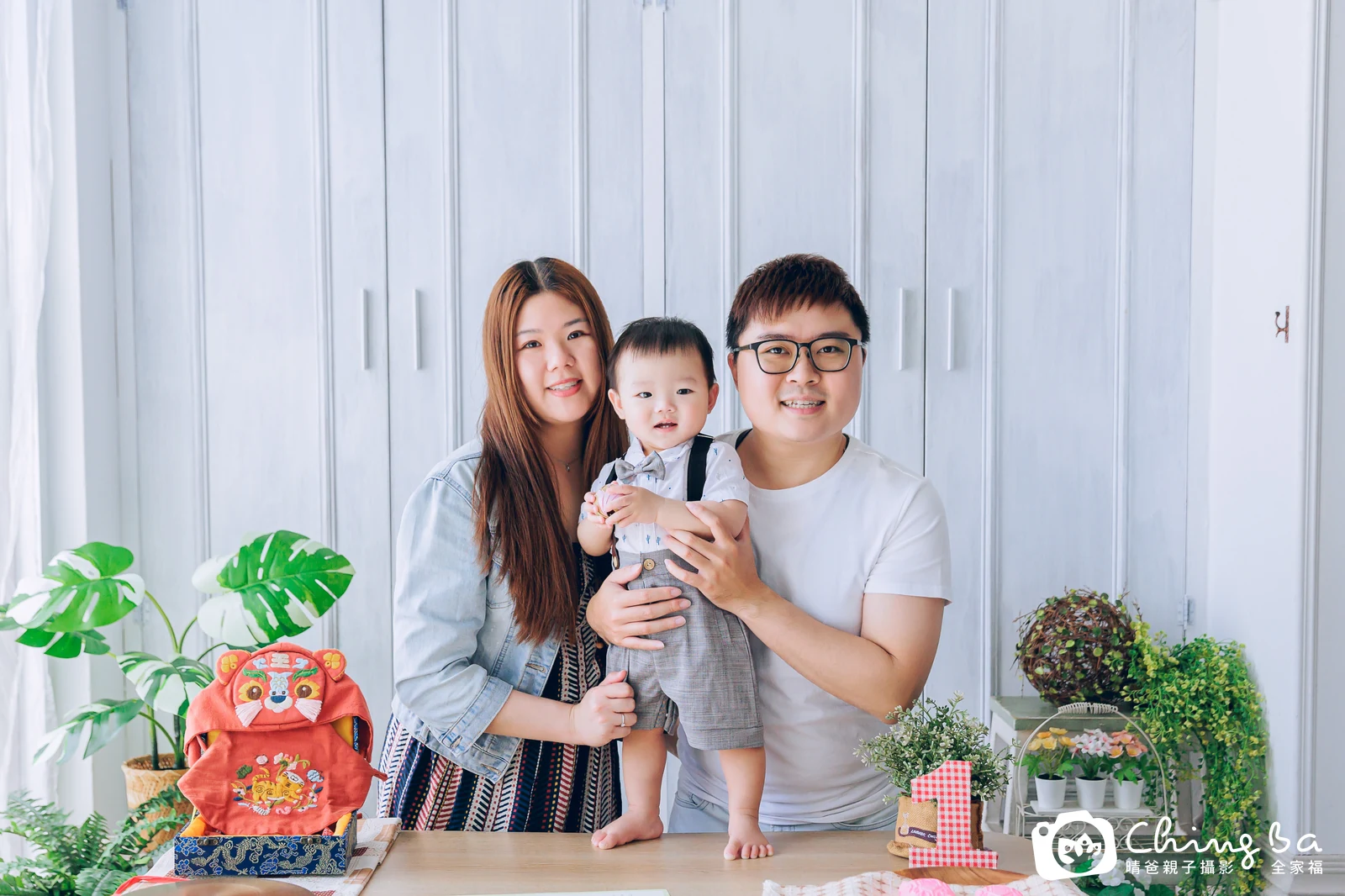 豐的台中小家庭抓周拍攝現場