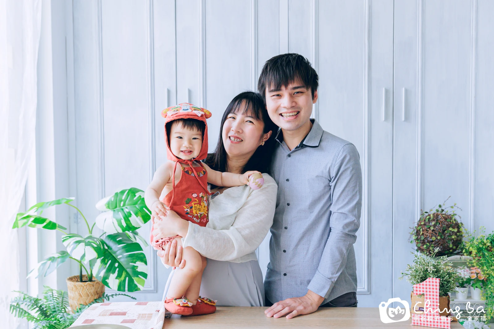 瀠瀠的台中小家庭抓周拍攝現場