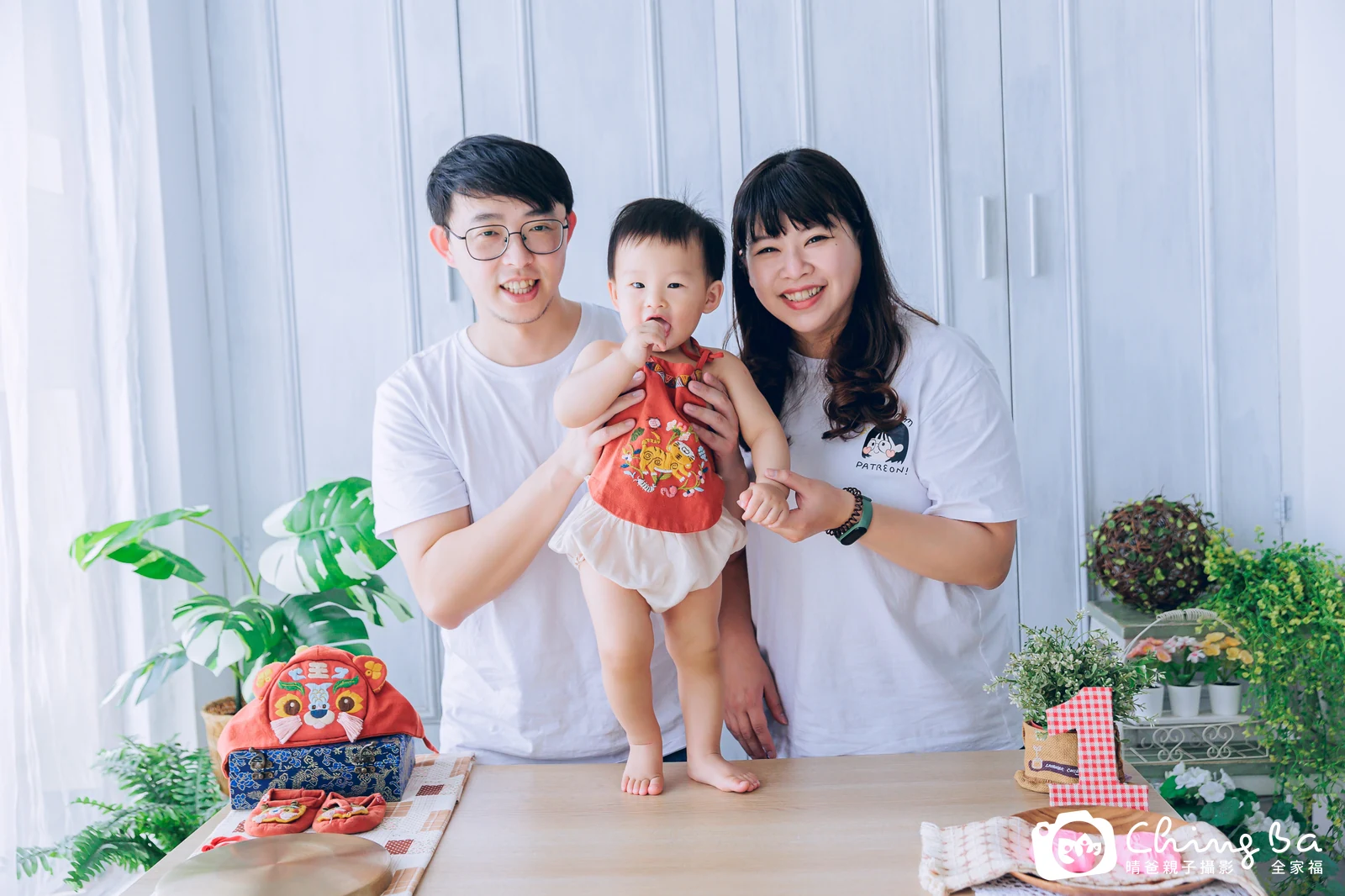 勛的台中小家庭抓周拍攝現場