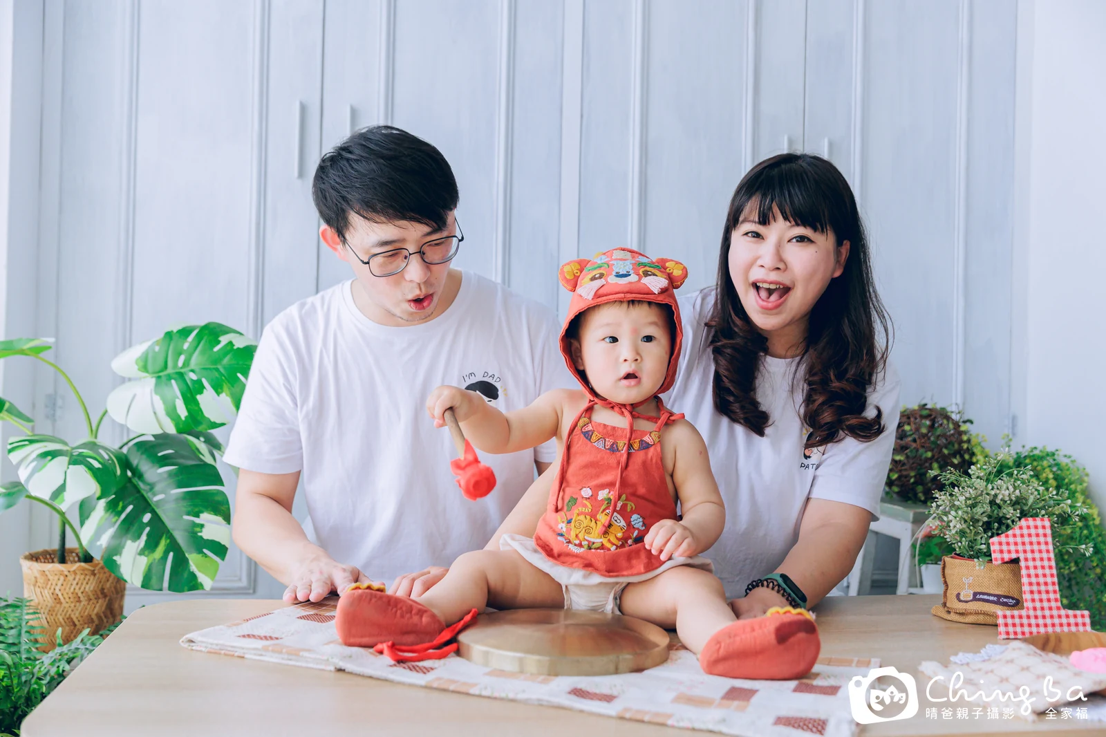 勛的台中小家庭抓周拍攝現場