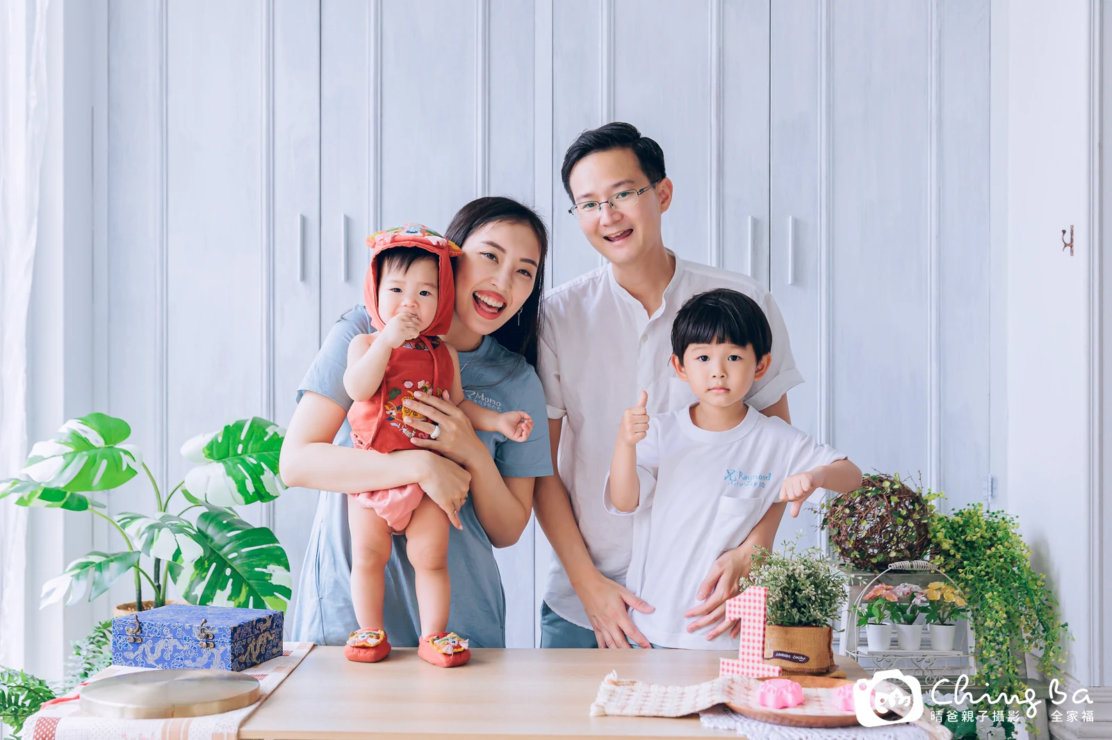 希希的台中小家庭抓周拍攝現場