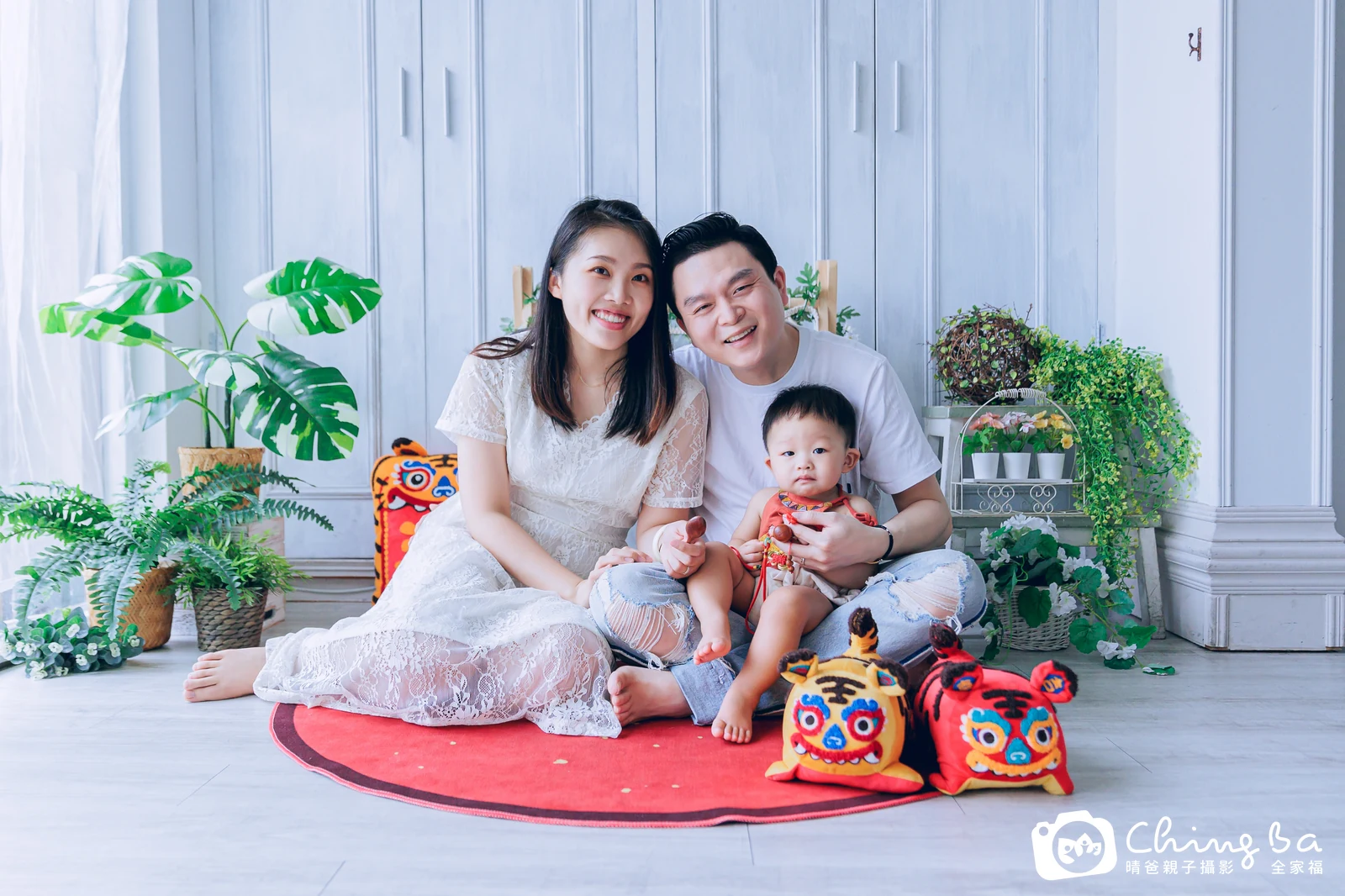 杉的台中小家庭抓周拍攝現場