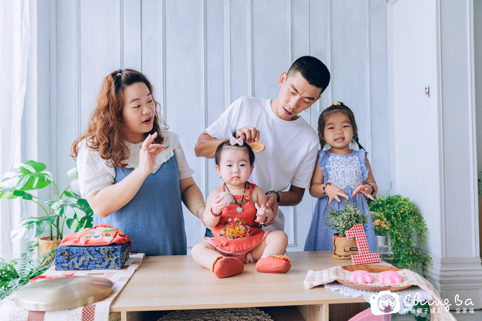 璇的台中小家庭抓周拍攝現場