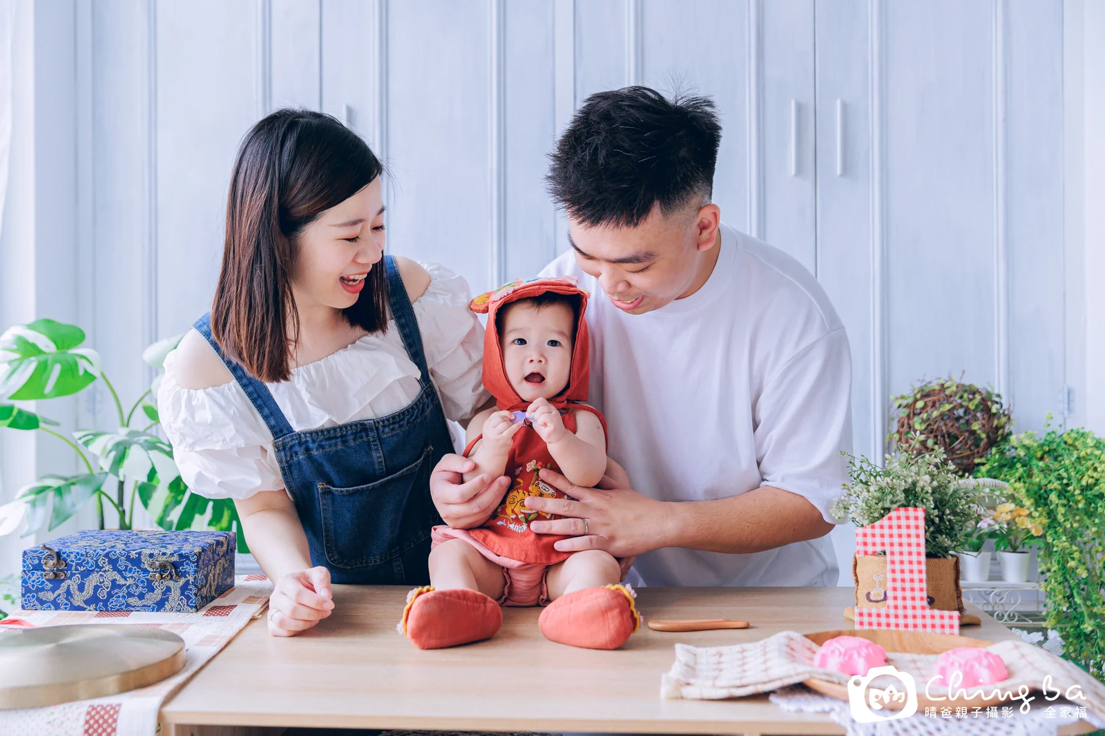 小菠蘿的抓周時光——晴爸親子攝影