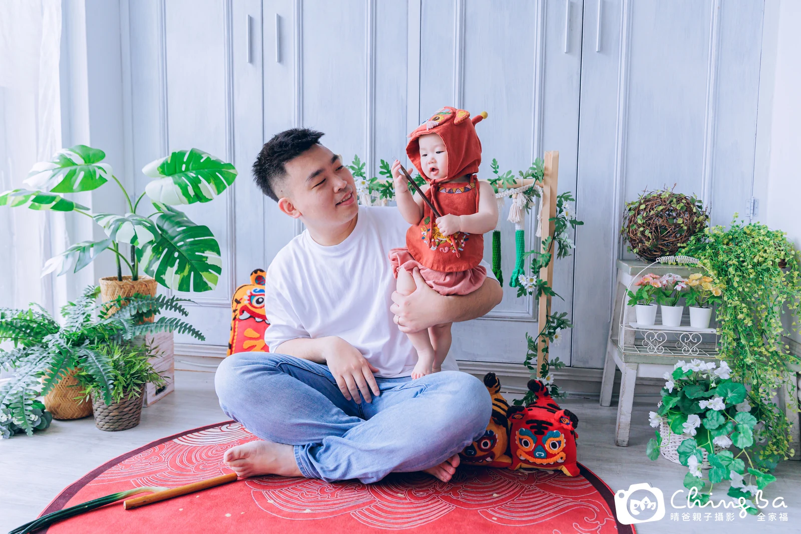 小菠蘿在台中拍小家庭抓周的珍貴一刻