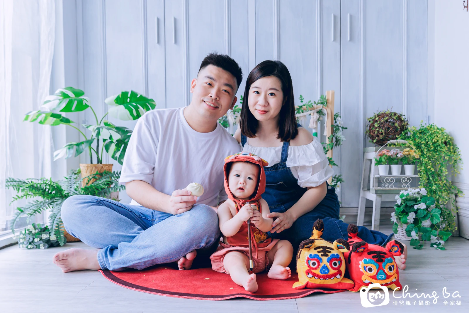 小菠蘿的台中小家庭抓周拍攝現場