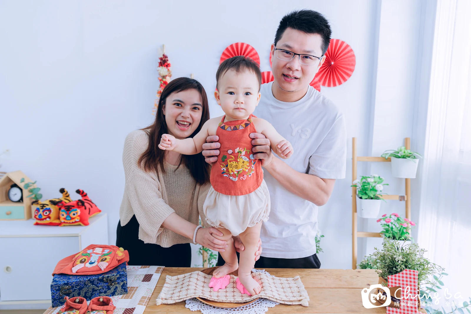 宥宥的台中小家庭抓周拍攝現場