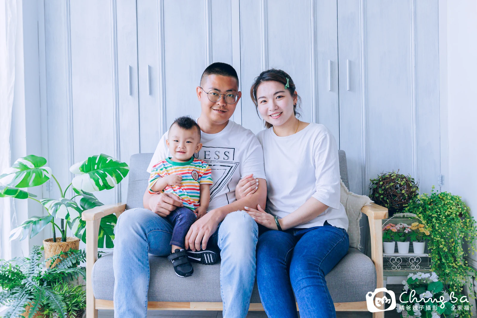瑋 1 歲寶貝 台中小家庭抓周紀念照｜晴爸親子攝影