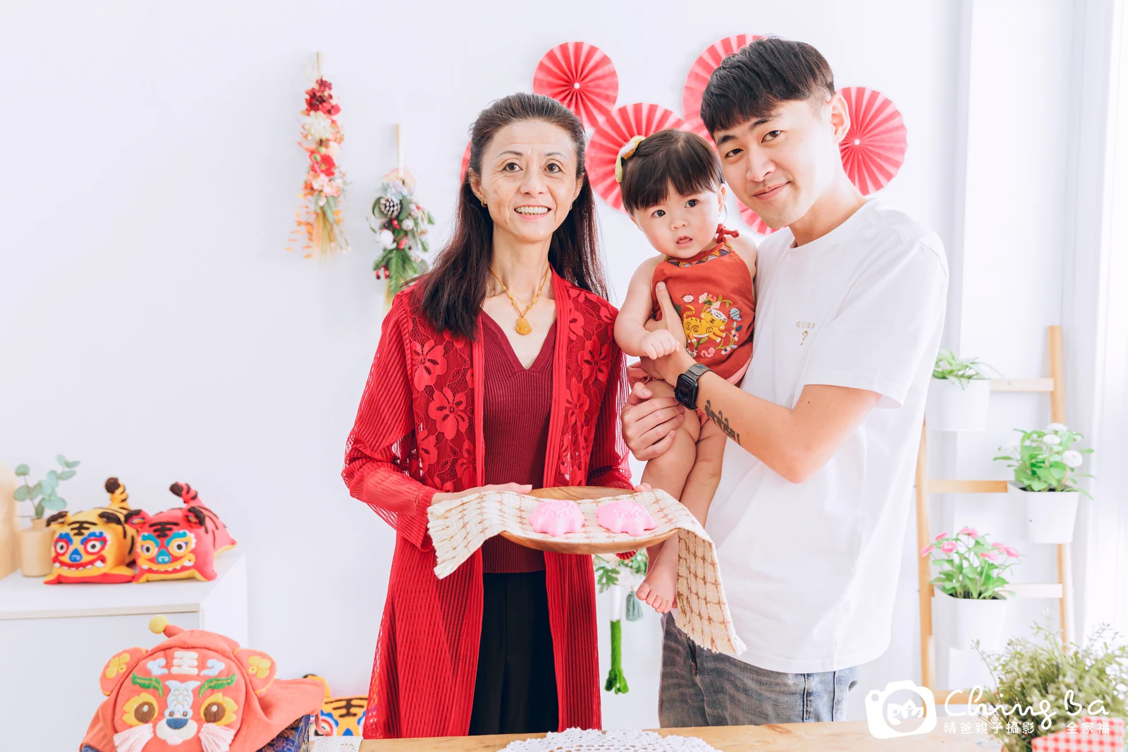 彤彤的台中小家庭抓周拍攝現場