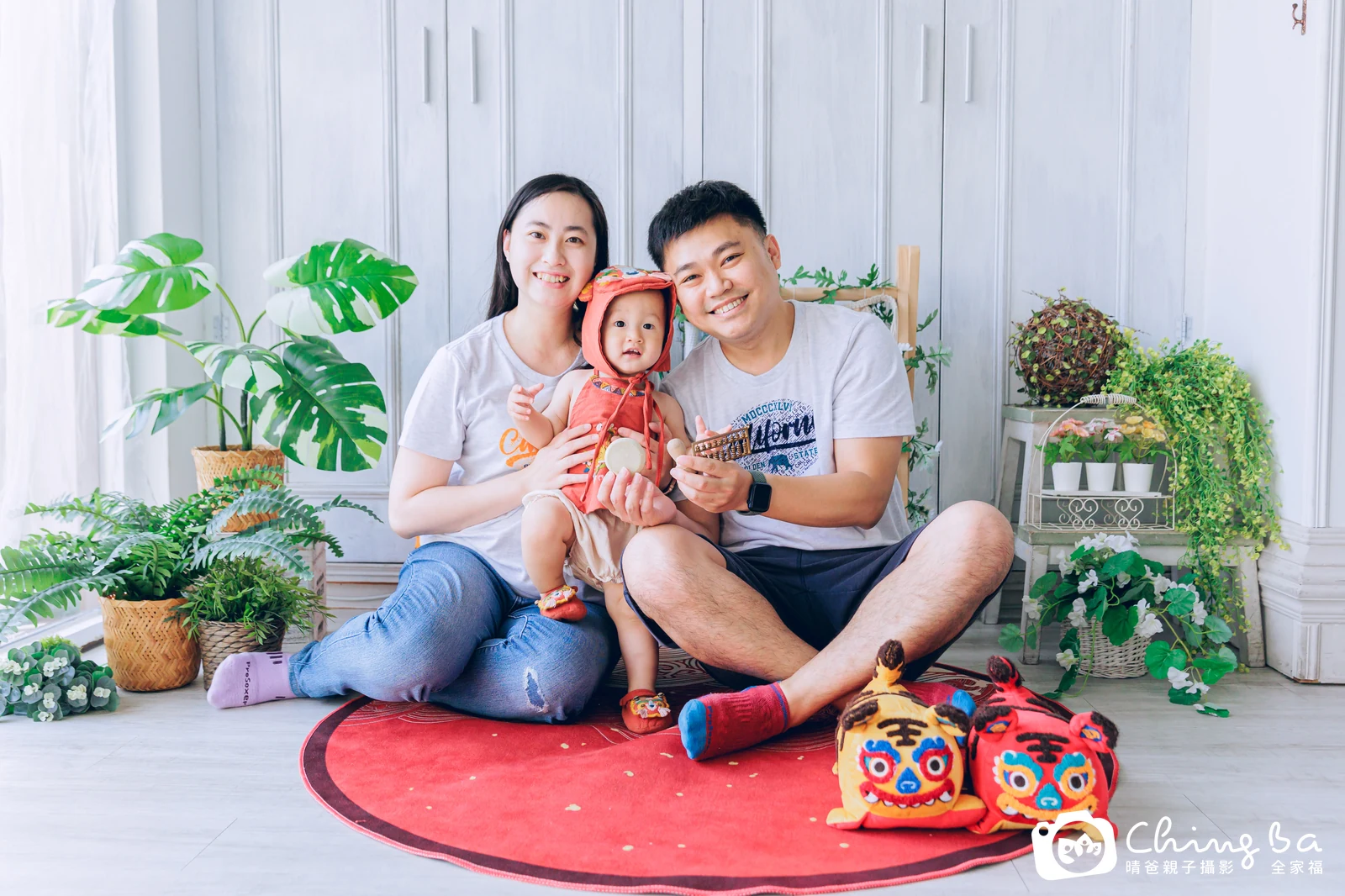 呼呼的台中小家庭抓周拍攝現場