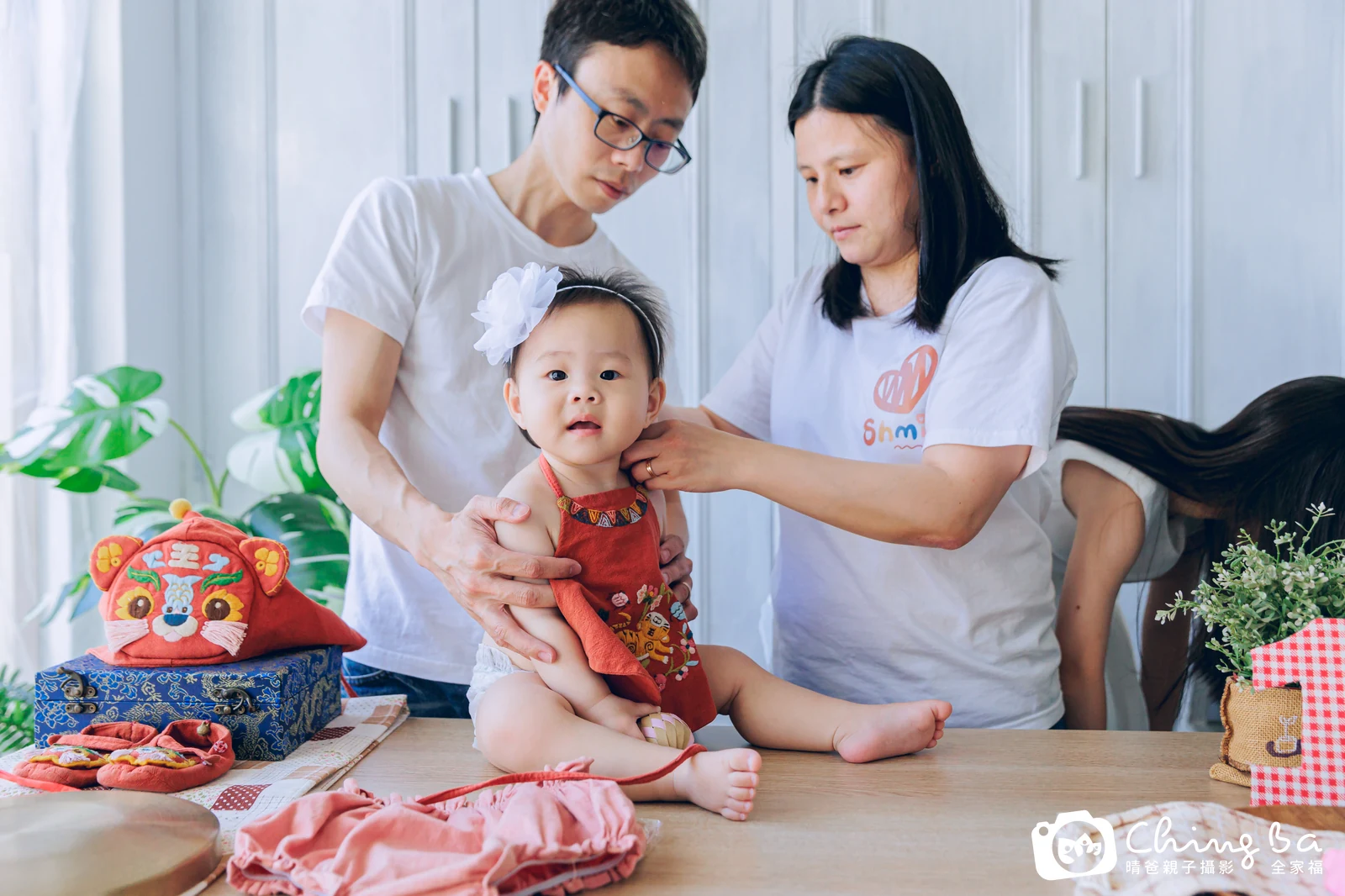 妹妹的台中小家庭抓周拍攝現場