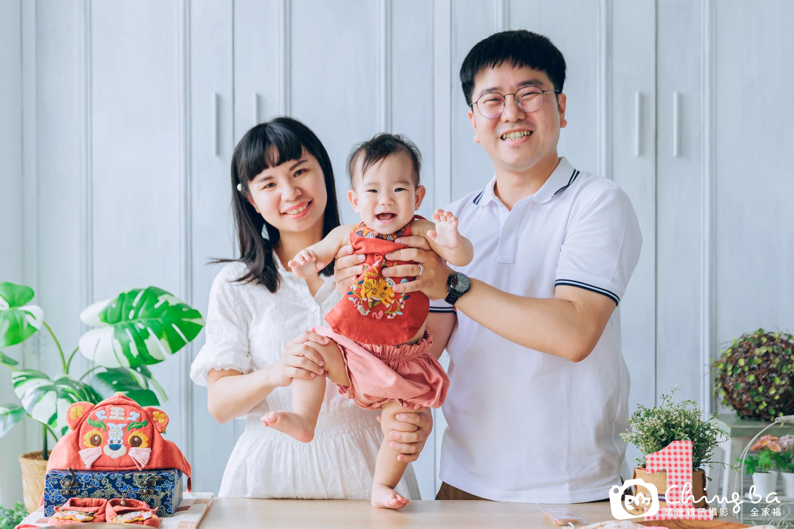 寧寧的台中小家庭抓周拍攝現場