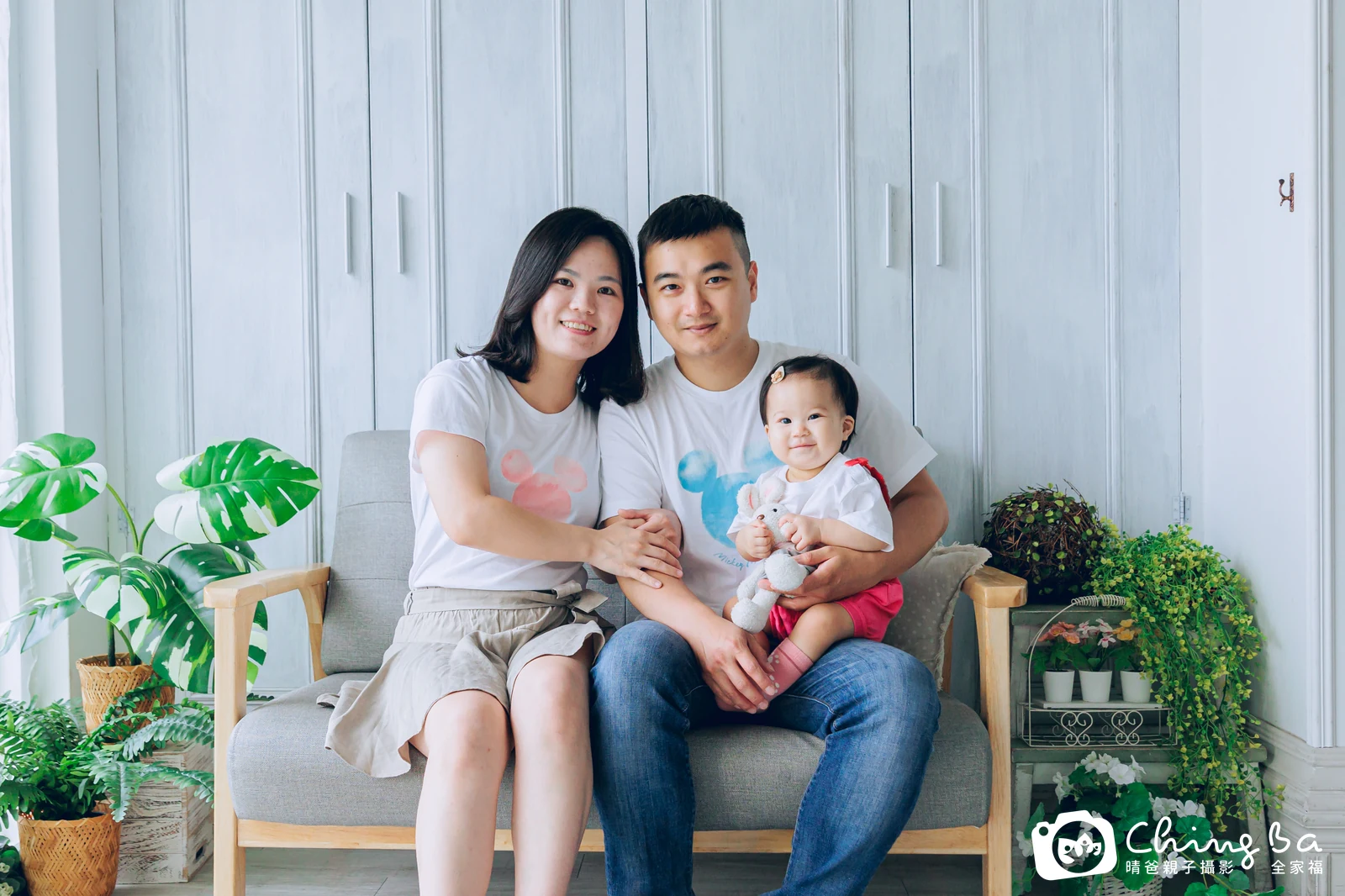 奷奷 1 歲寶貝 台中小家庭抓周紀念照｜晴爸親子攝影