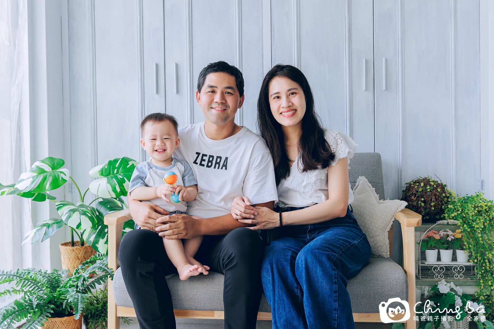 Kaia 1 歲寶貝 台中小家庭抓周紀念照｜晴爸親子攝影